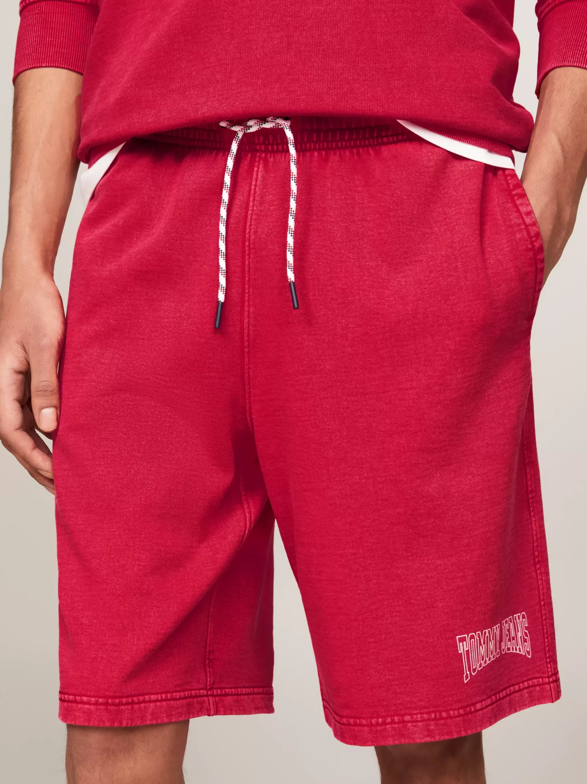 Korte Broeken*Tommy Hilfiger Archive Joggingshort In Basketbalstijl DEEP CRIMSON