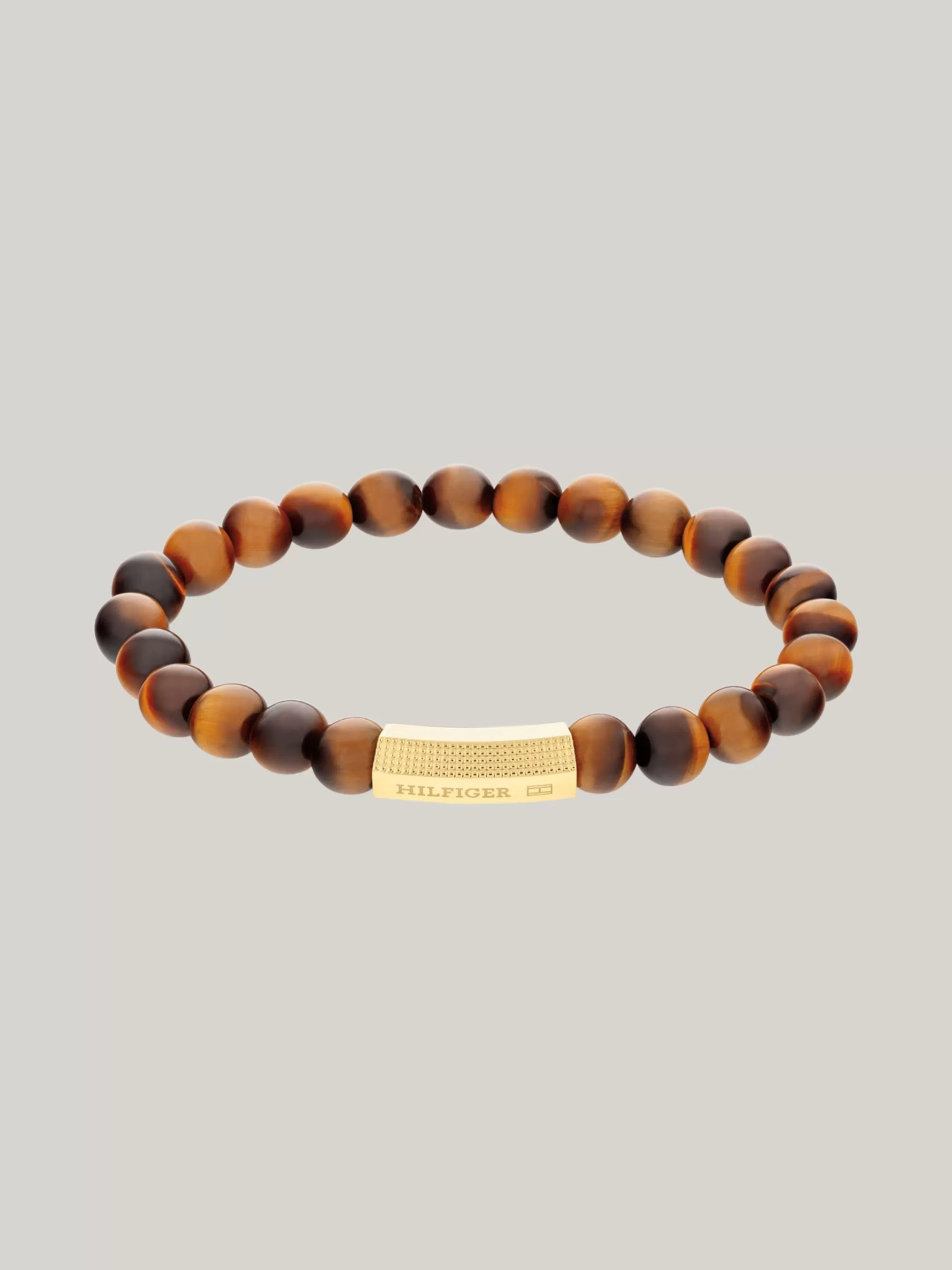 Sieraden & Manchetknopen*Tommy Hilfiger Armband Met Kralen Van Tijgeroog BROWN