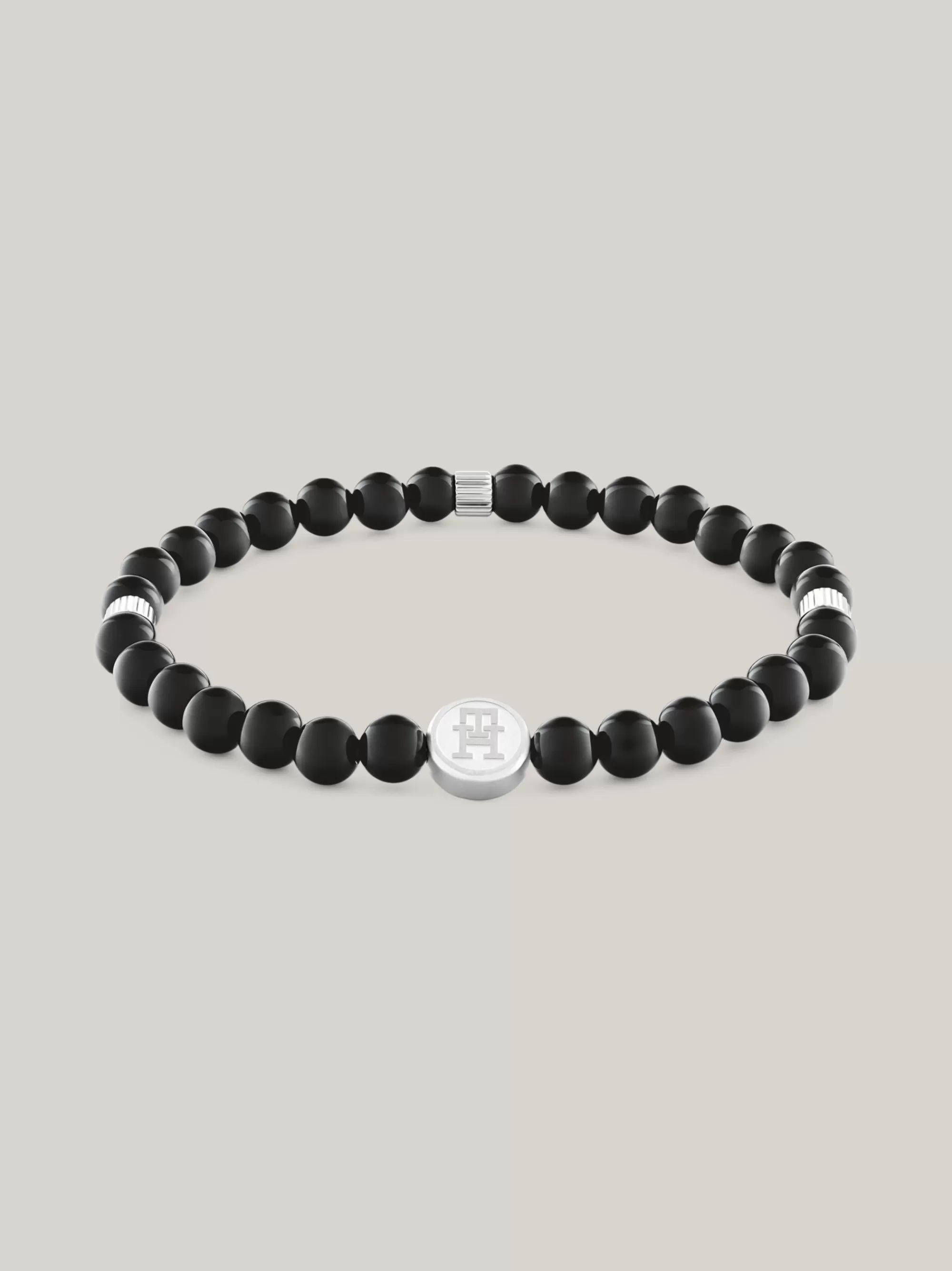 Sieraden & Manchetknopen*Tommy Hilfiger Armband Met Onyx Kralen En TH-monogram BLACK