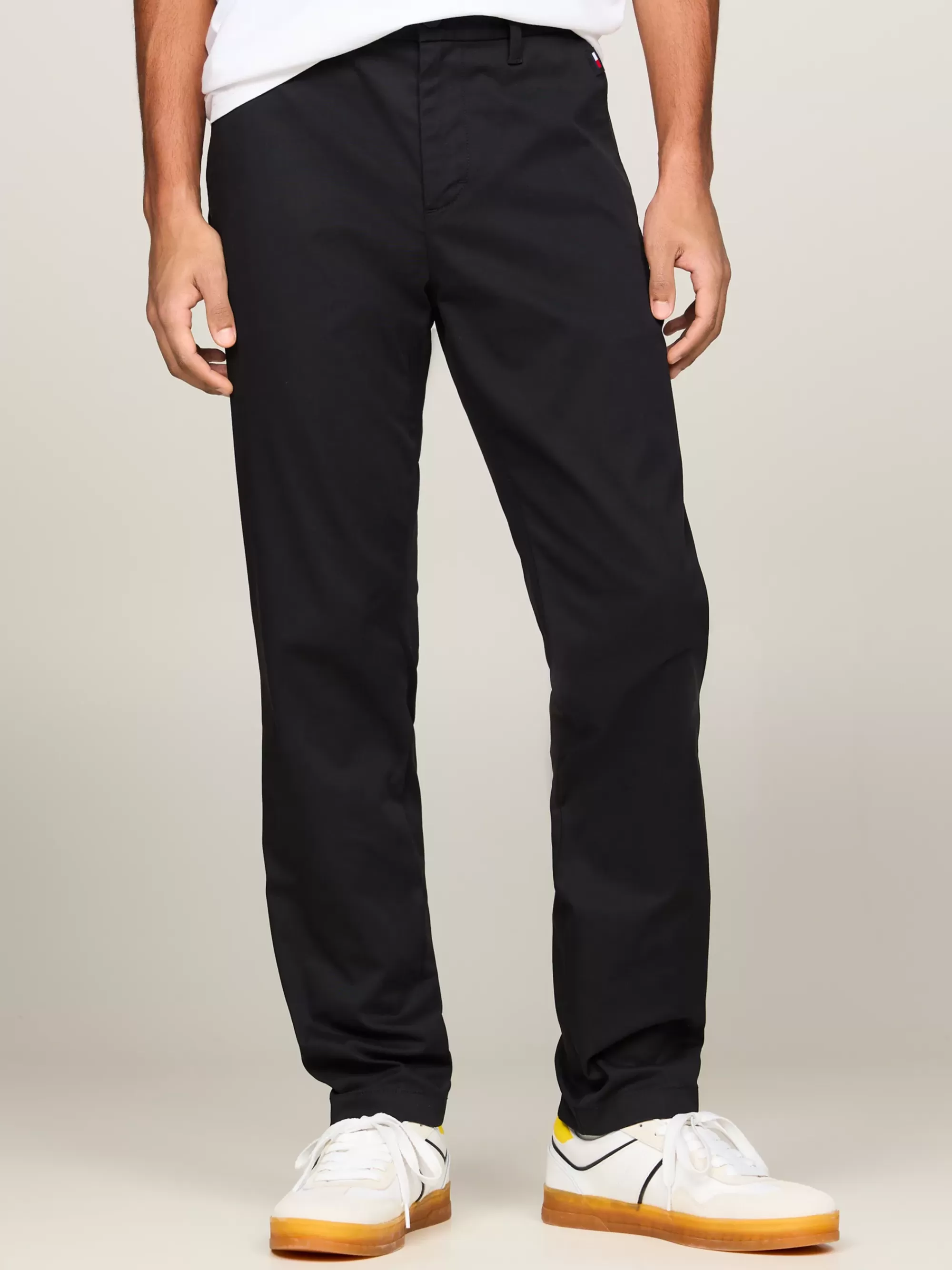 Broeken*Tommy Hilfiger Austin Lichtgewicht Slim-fit Chino BLACK