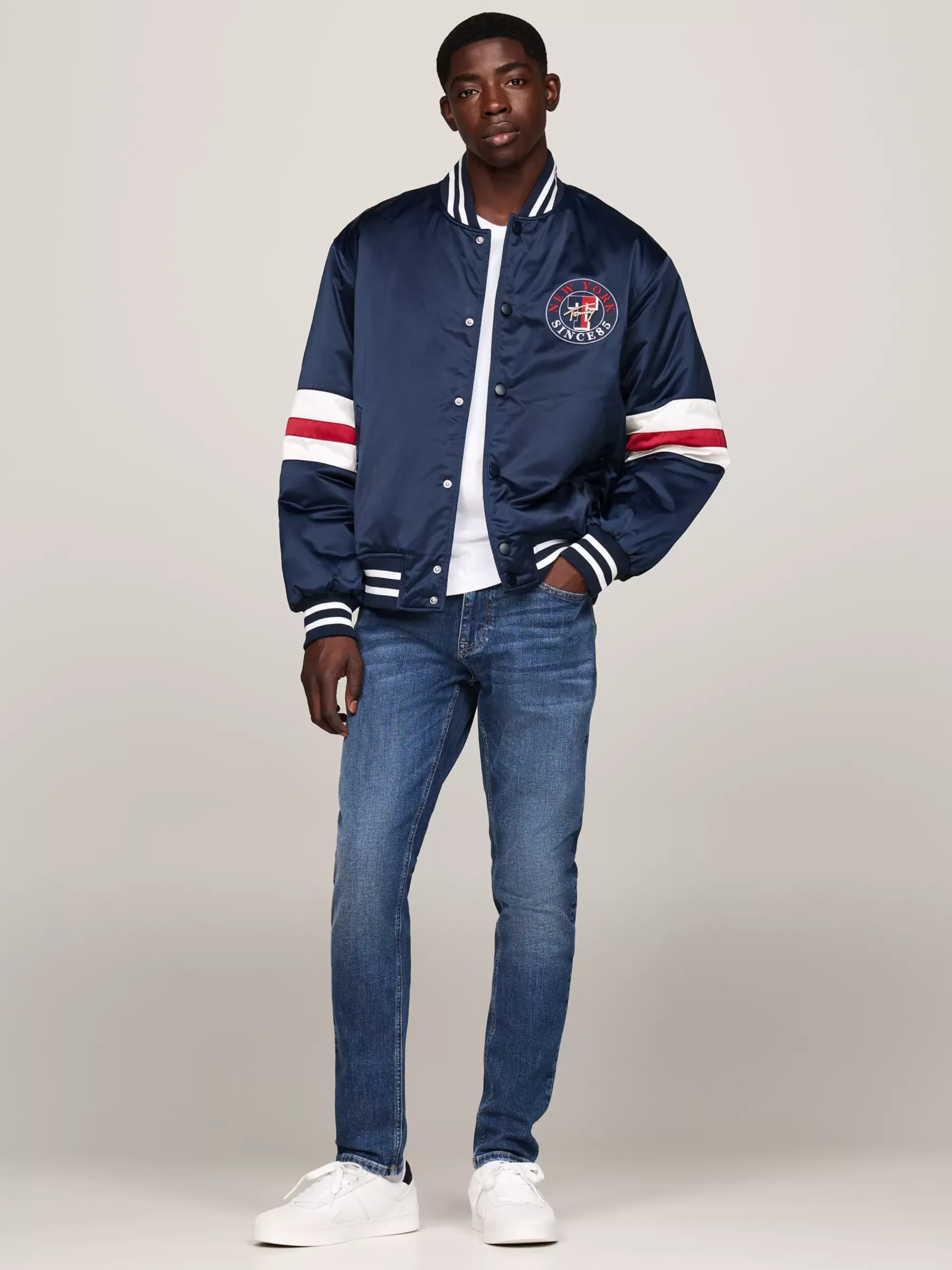 Jeans*Tommy Hilfiger Austin Slim Tapered Jeans Met Whiskers DENIM DARK