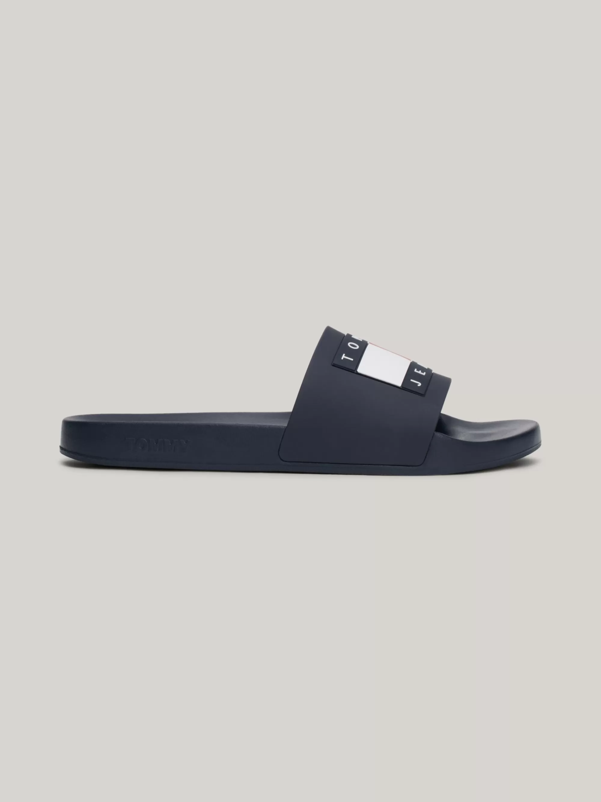Sandalen*Tommy Hilfiger Badslipper Met Badge DARK NIGHT NAVY