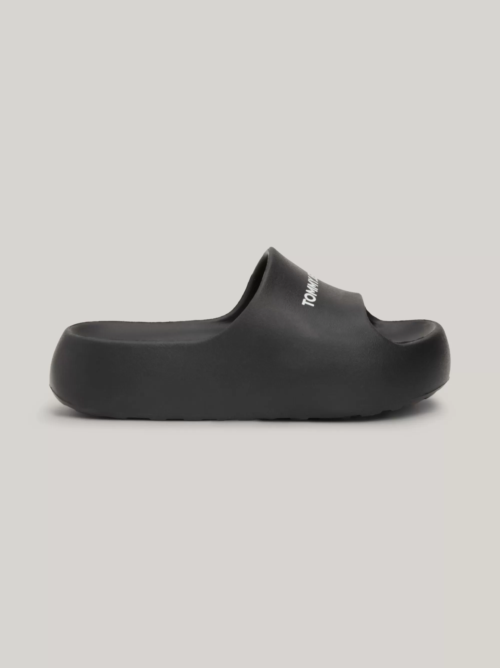 Sandalen*Tommy Hilfiger Badslipper Met Chunky Plateauzool En Logo BLACK