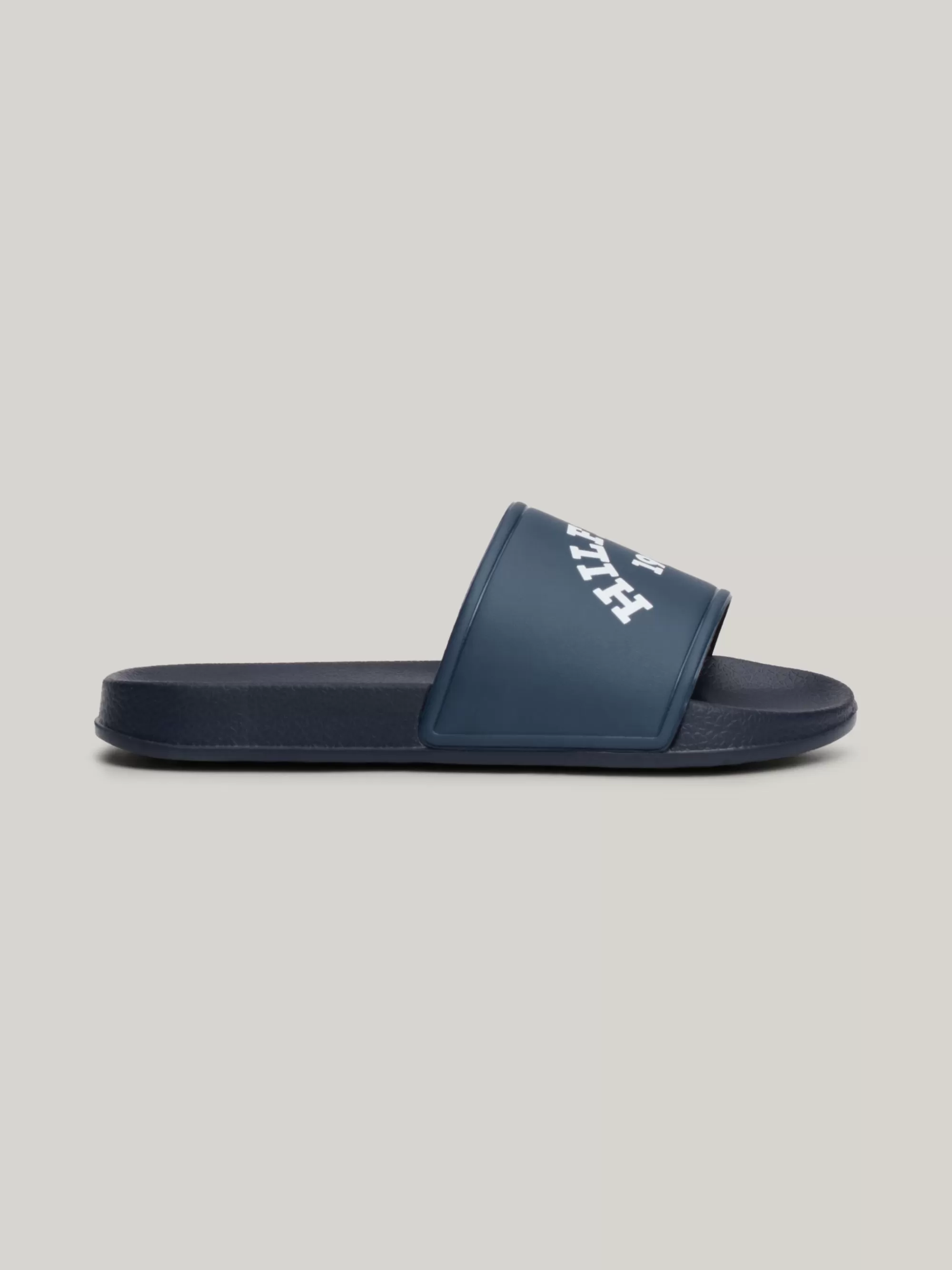 Schoenen & Accessoires*Tommy Hilfiger Badslipper Met Gebogen Logo BLUE