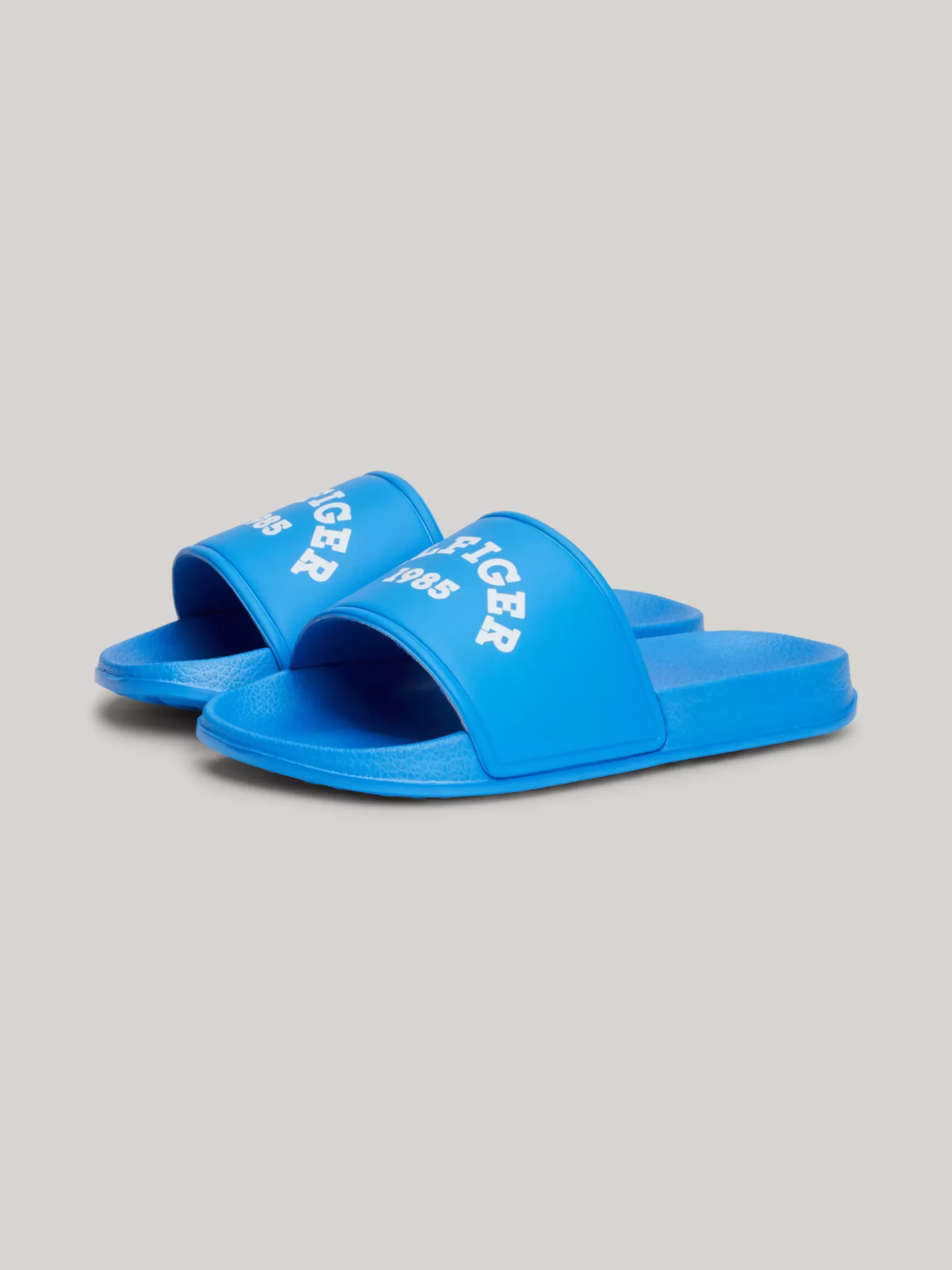 Schoenen & Accessoires*Tommy Hilfiger Badslipper Met Gebogen Logo SKYBLUE