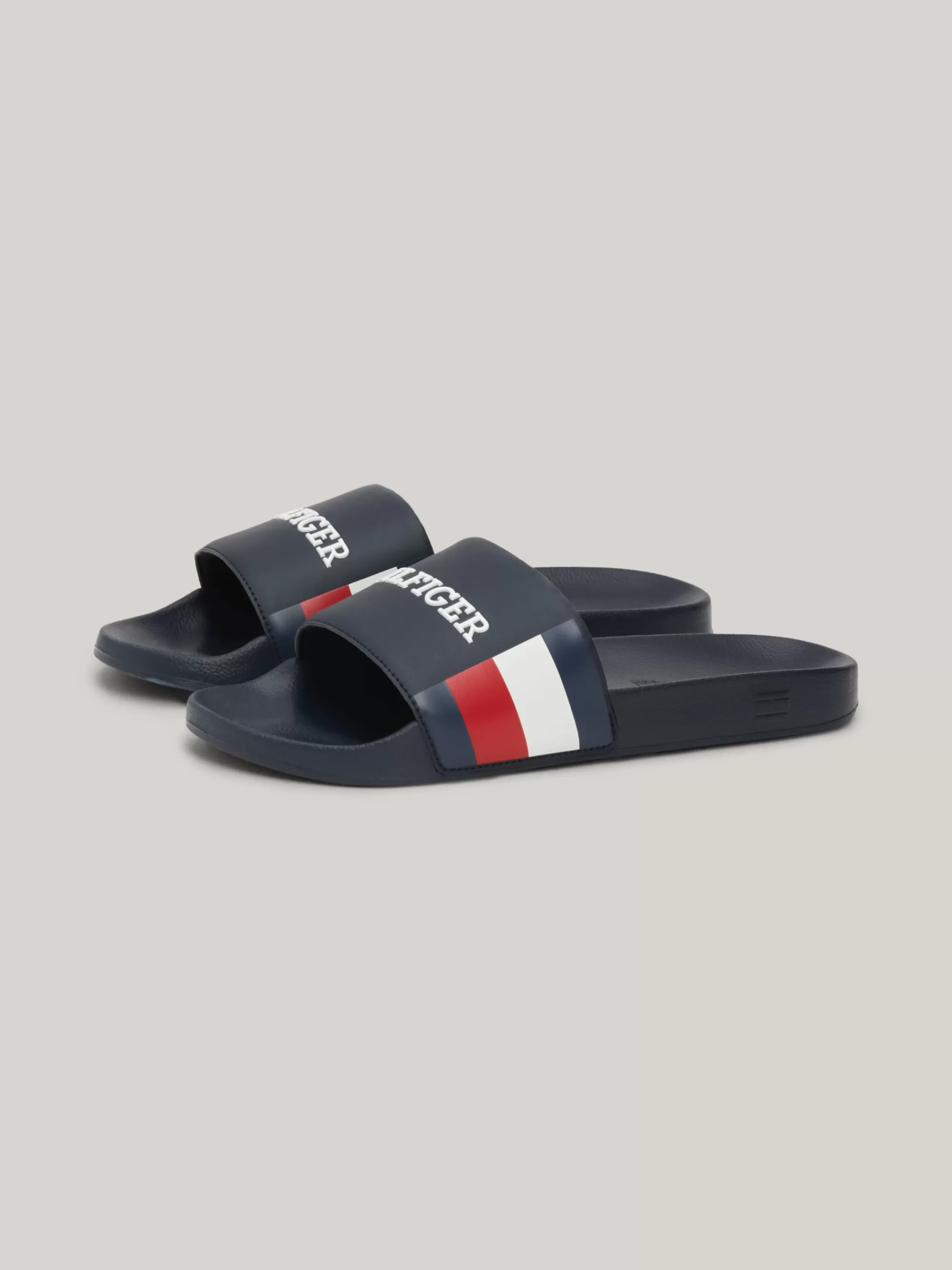 Sandalen & Flip Flops*Tommy Hilfiger Badslipper Met Logo Op Het Bandje DESERT SKY