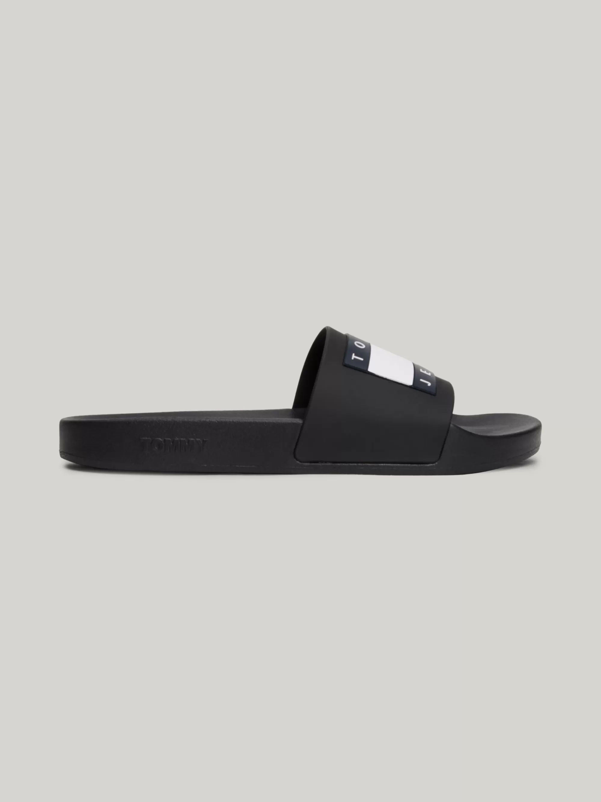 Sandalen & Flip Flops*Tommy Hilfiger Badslipper Met Reliëflogo BLACK