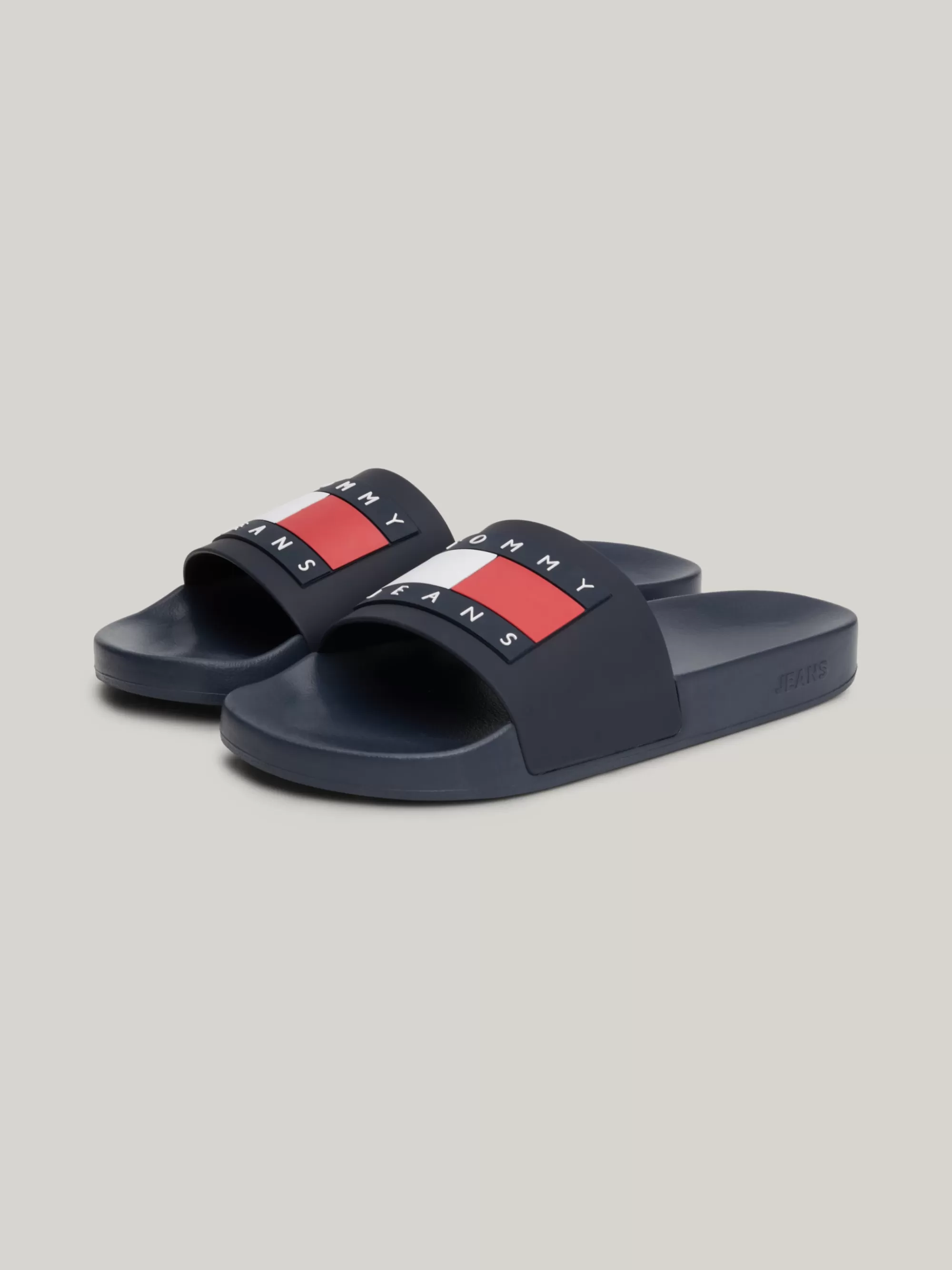 Sandalen & Flip Flops*Tommy Hilfiger Badslipper Met Reliëflogo DARK NIGHT NAVY