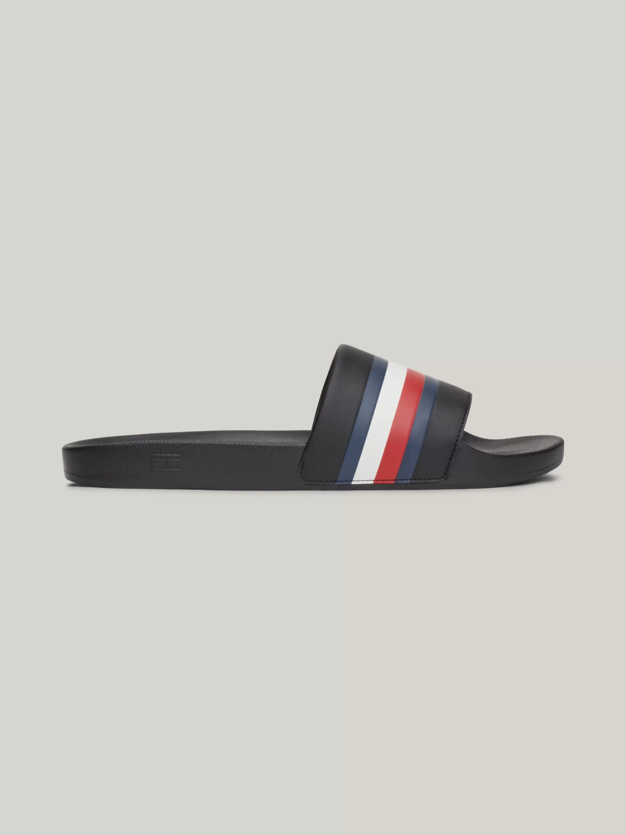 Sandalen & Flip Flops*Tommy Hilfiger Badslipper Met Signature-tape BLACK