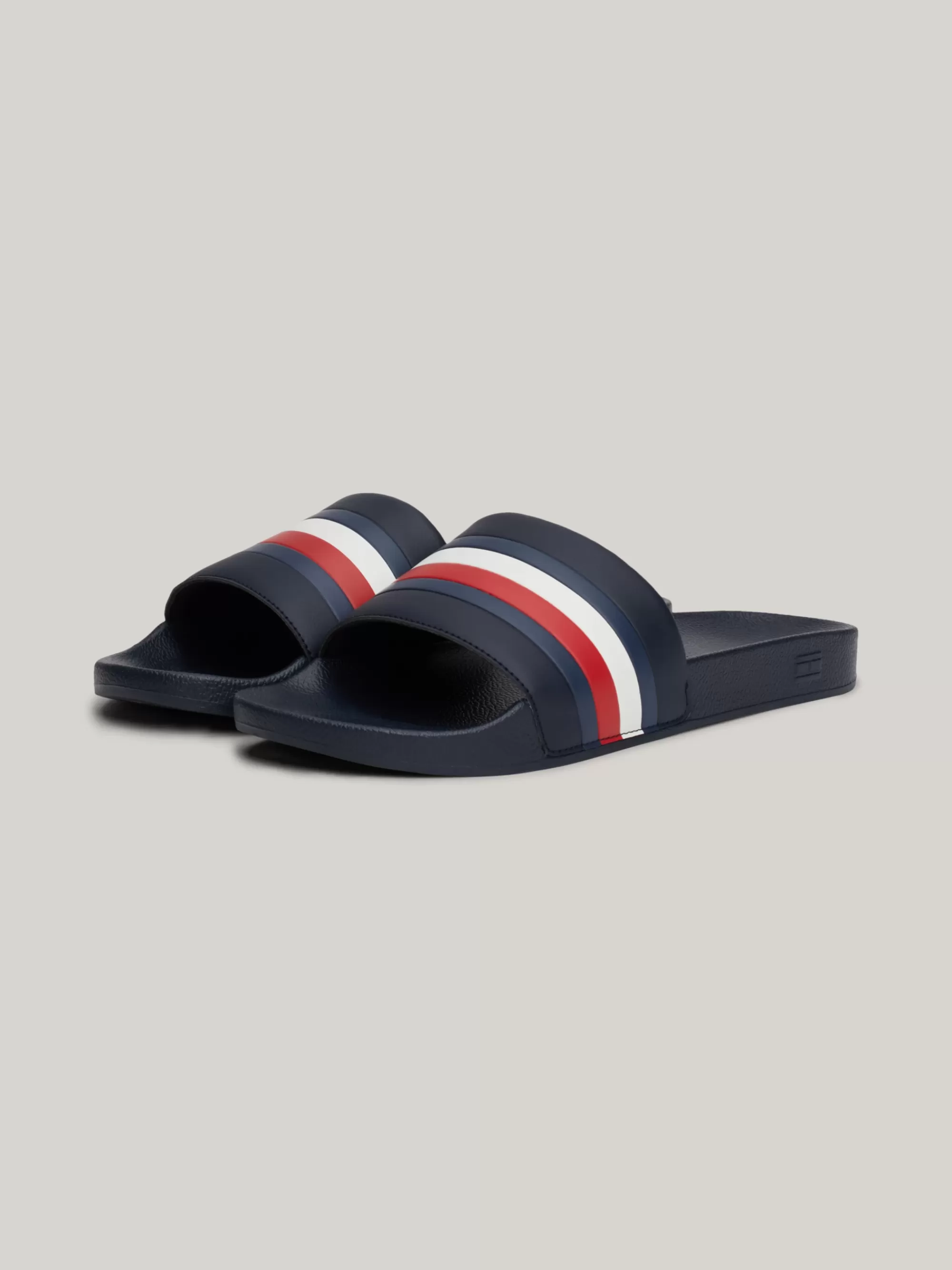 Sandalen & Flip Flops*Tommy Hilfiger Badslipper Met Signature-tape DESERT SKY