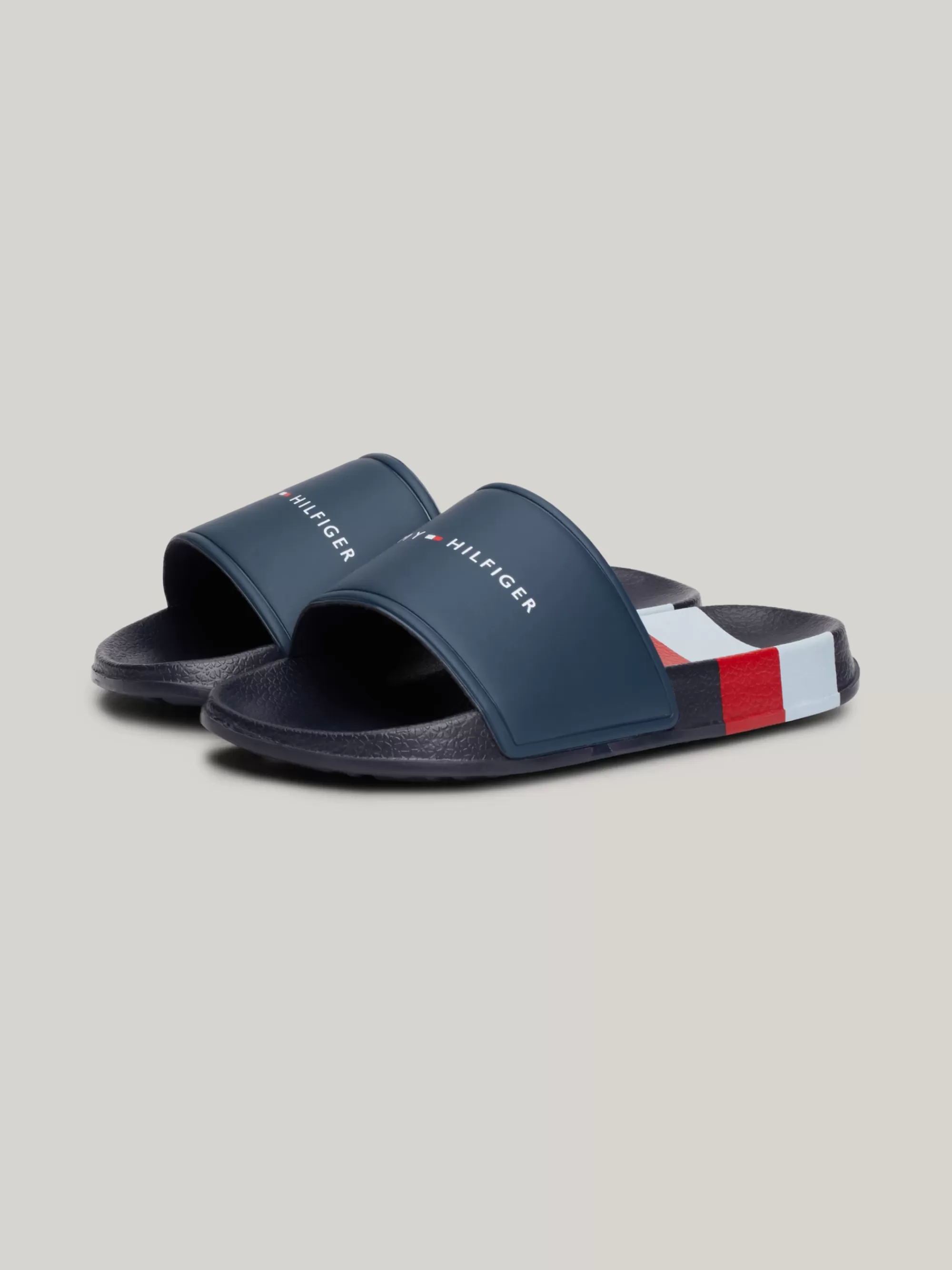 Schoenen & Accessoires*Tommy Hilfiger Badslipper Met Strepen En Logo BLUE/WHITE/RED