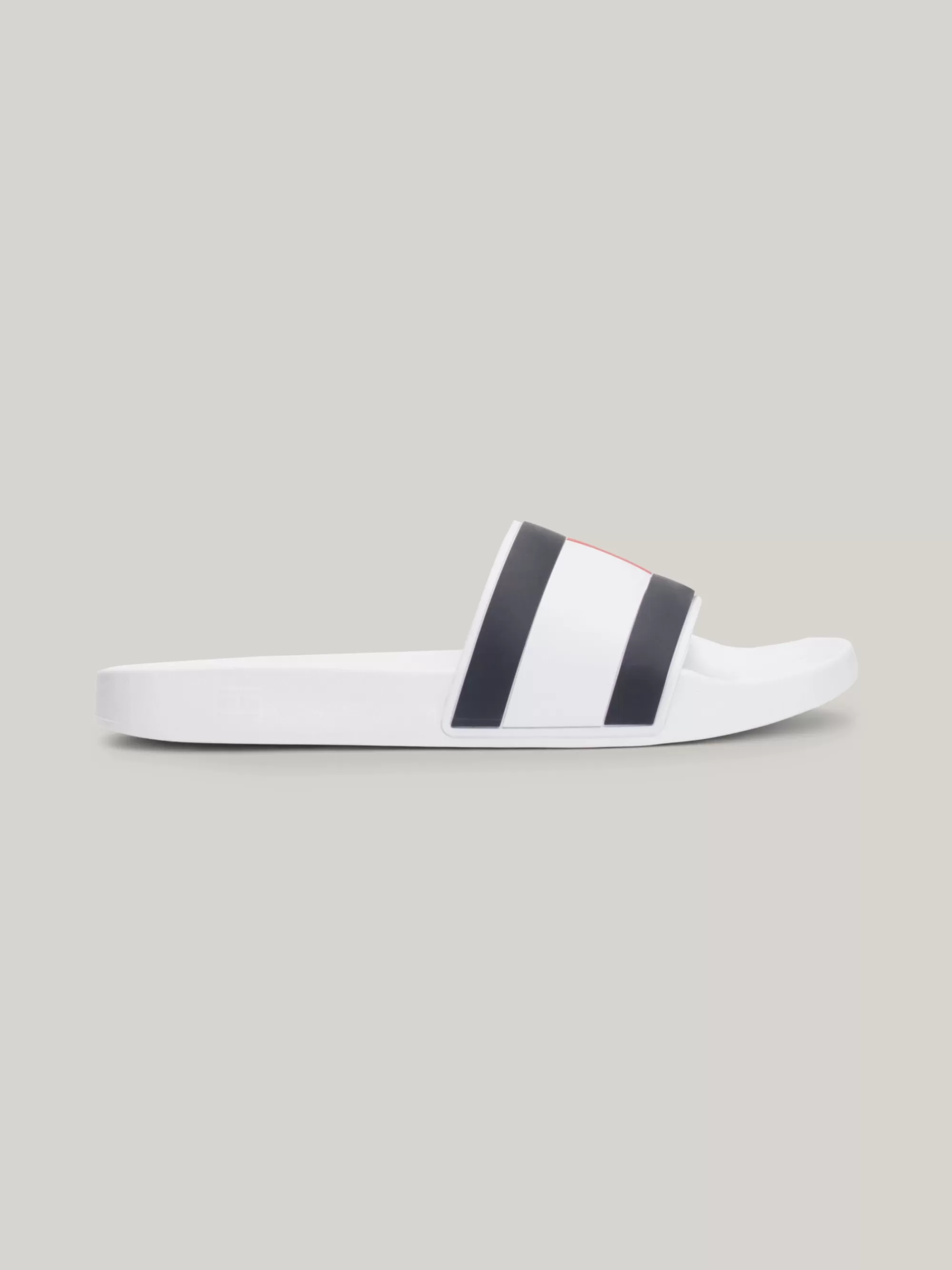 Sandalen & Flip Flops*Tommy Hilfiger Badslipper Met Vlag WHITE