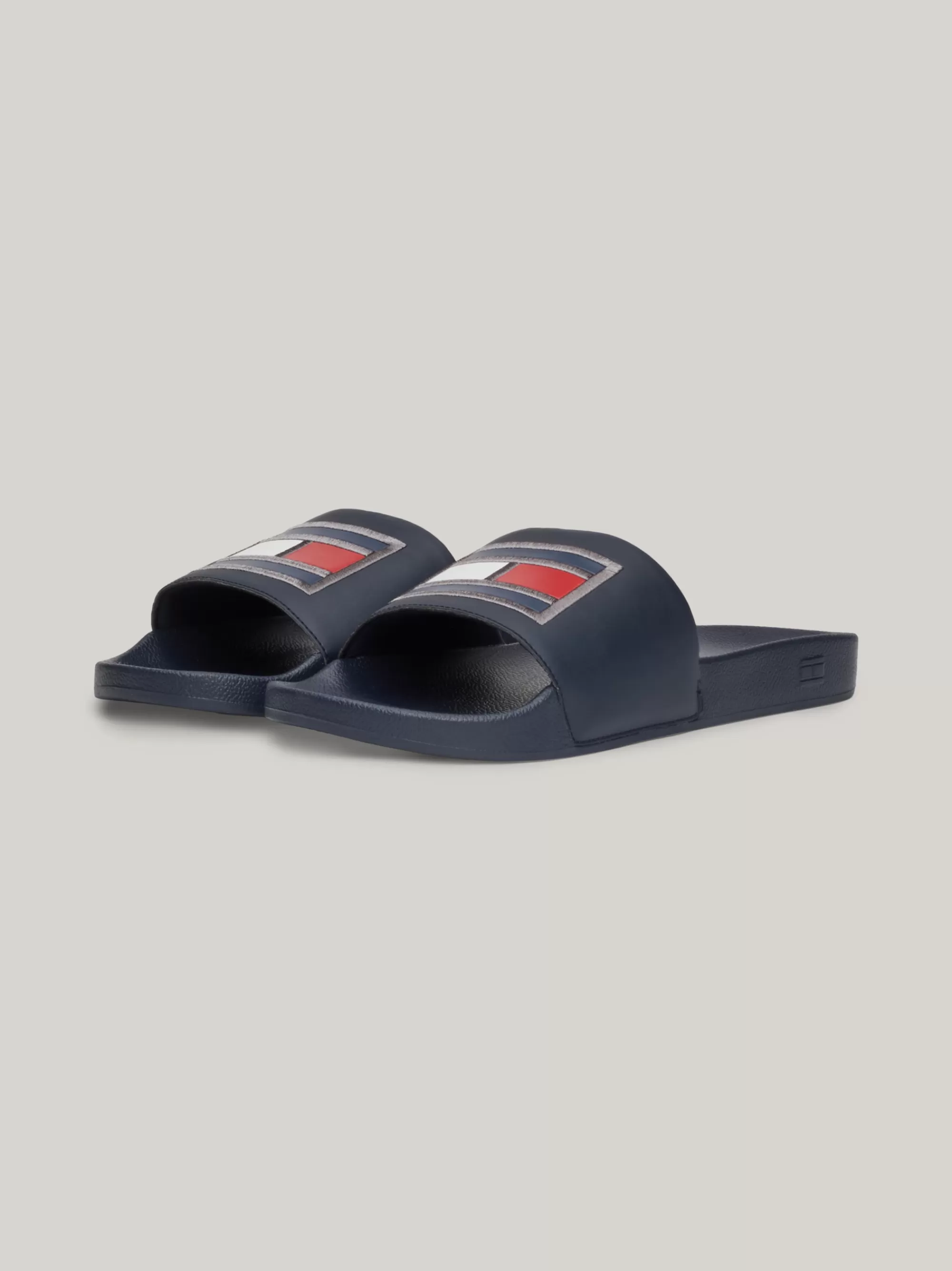 Sandalen & Flip Flops*Tommy Hilfiger Badslipper Met Vlag-appliqué DESERT SKY