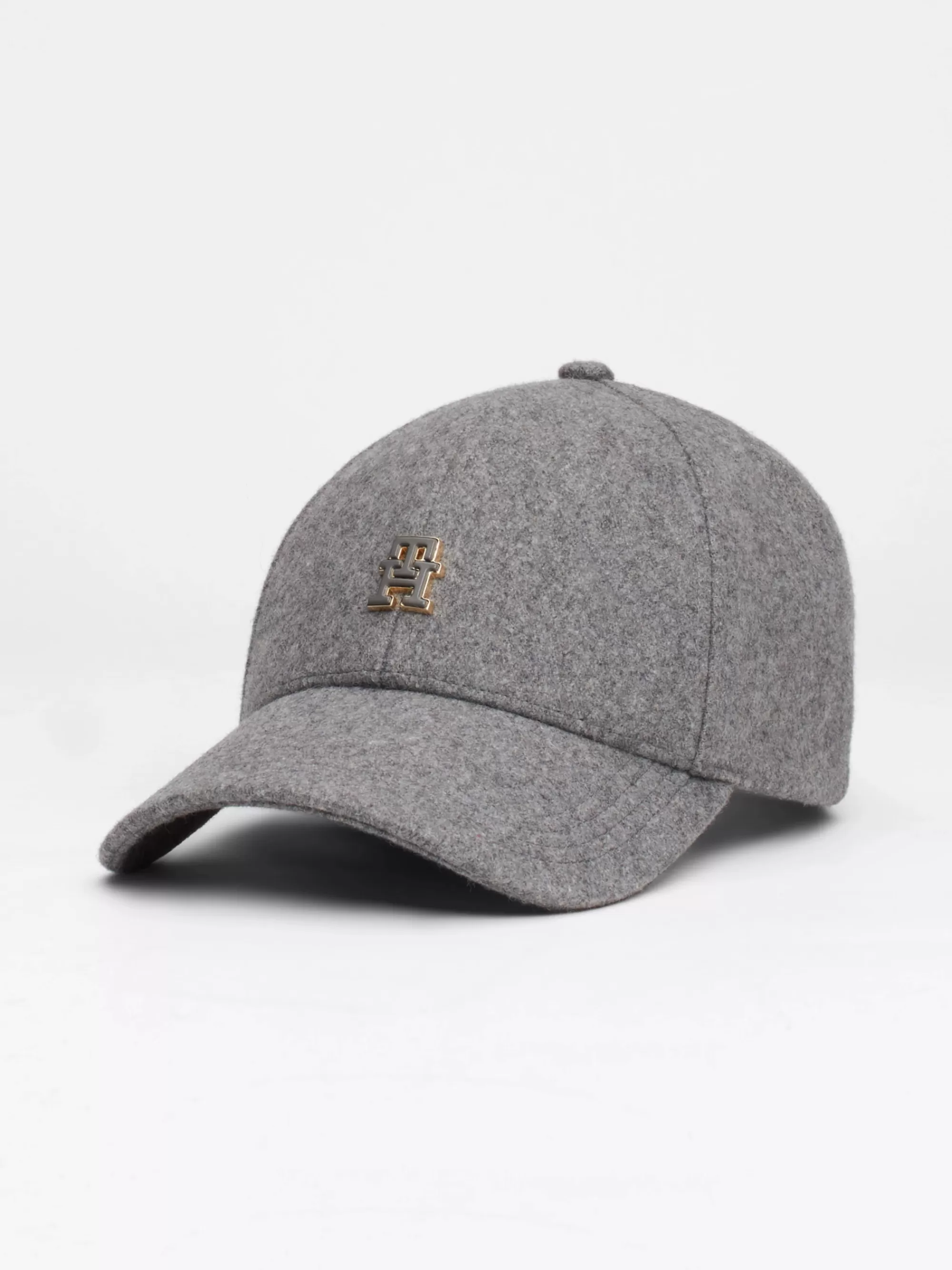 Petten | Mutsen & Sjaals*Tommy Hilfiger Baseballpet Van Wolmix Met TH-monogram MID GREY MELANGE