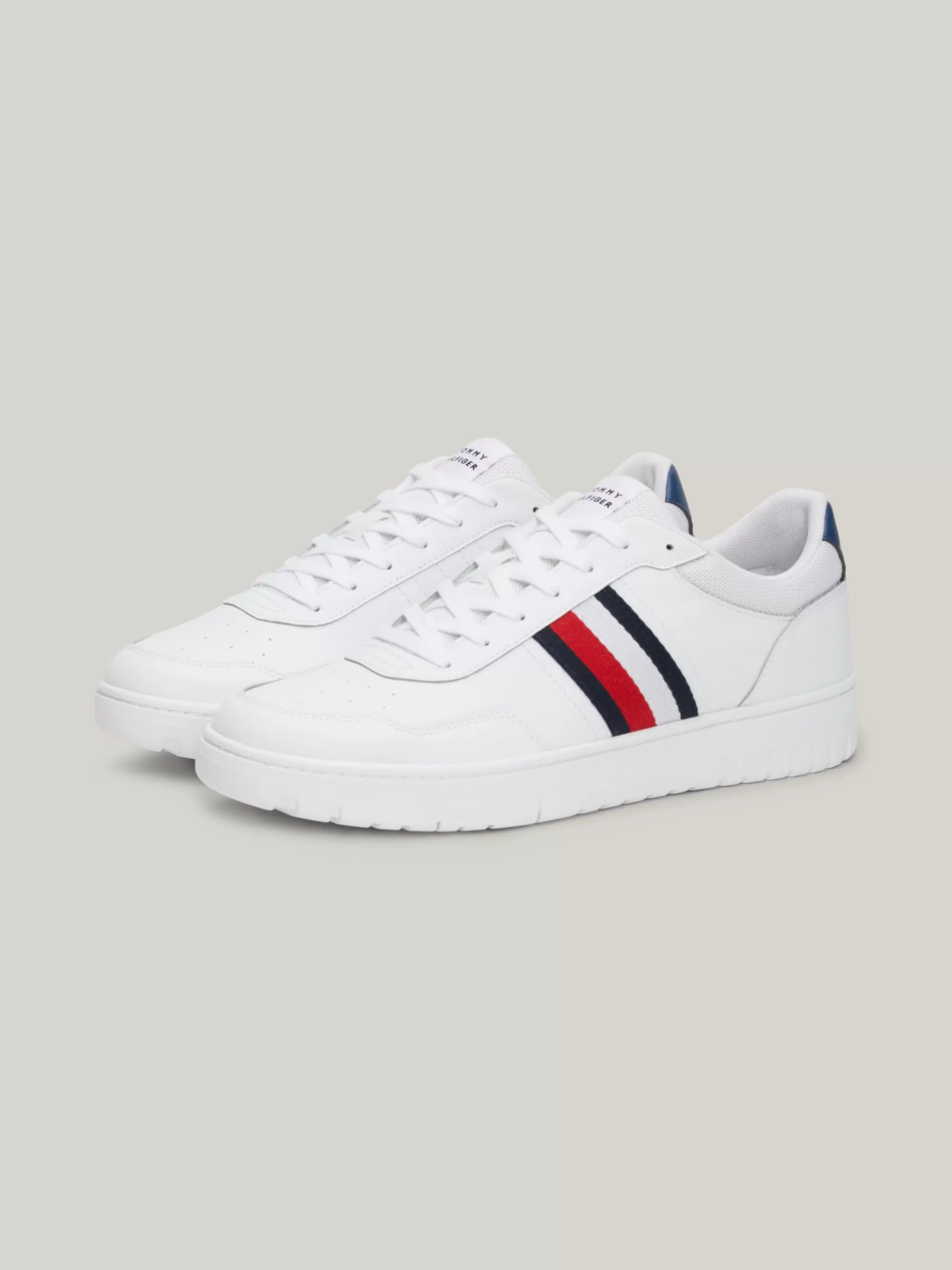 White Trainers | Sneakers*Tommy Hilfiger Basketbalsneaker Met Signature-tape WHITE