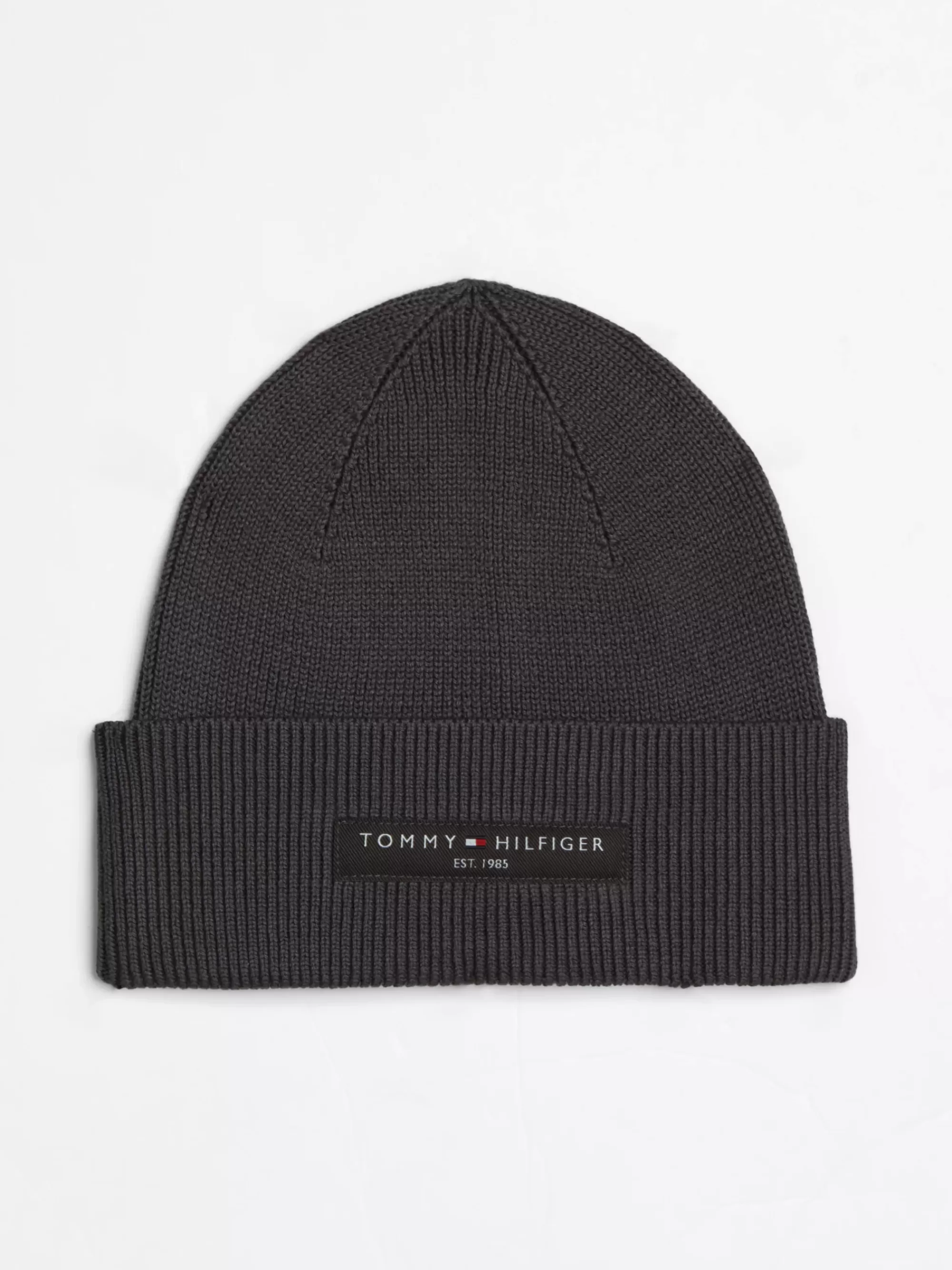 Mutsen | Mutsen, Handschoenen & Sjaals*Tommy Hilfiger Beanie Met Omslag En Logopatch DARK GREY