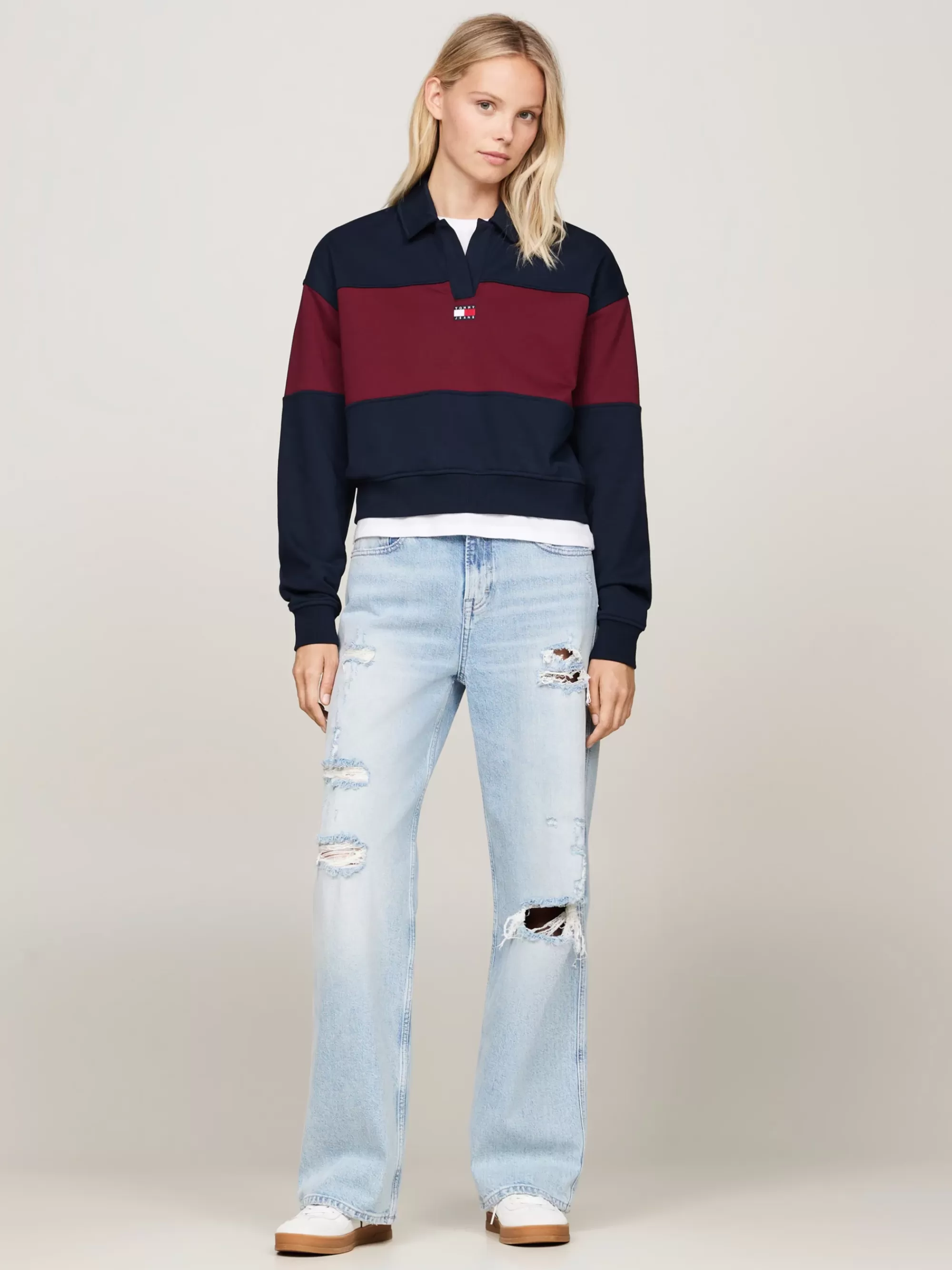 Jeans*Tommy Hilfiger Betsy Jeans Met Wijde Fit En Distressing DENIM LIGHT