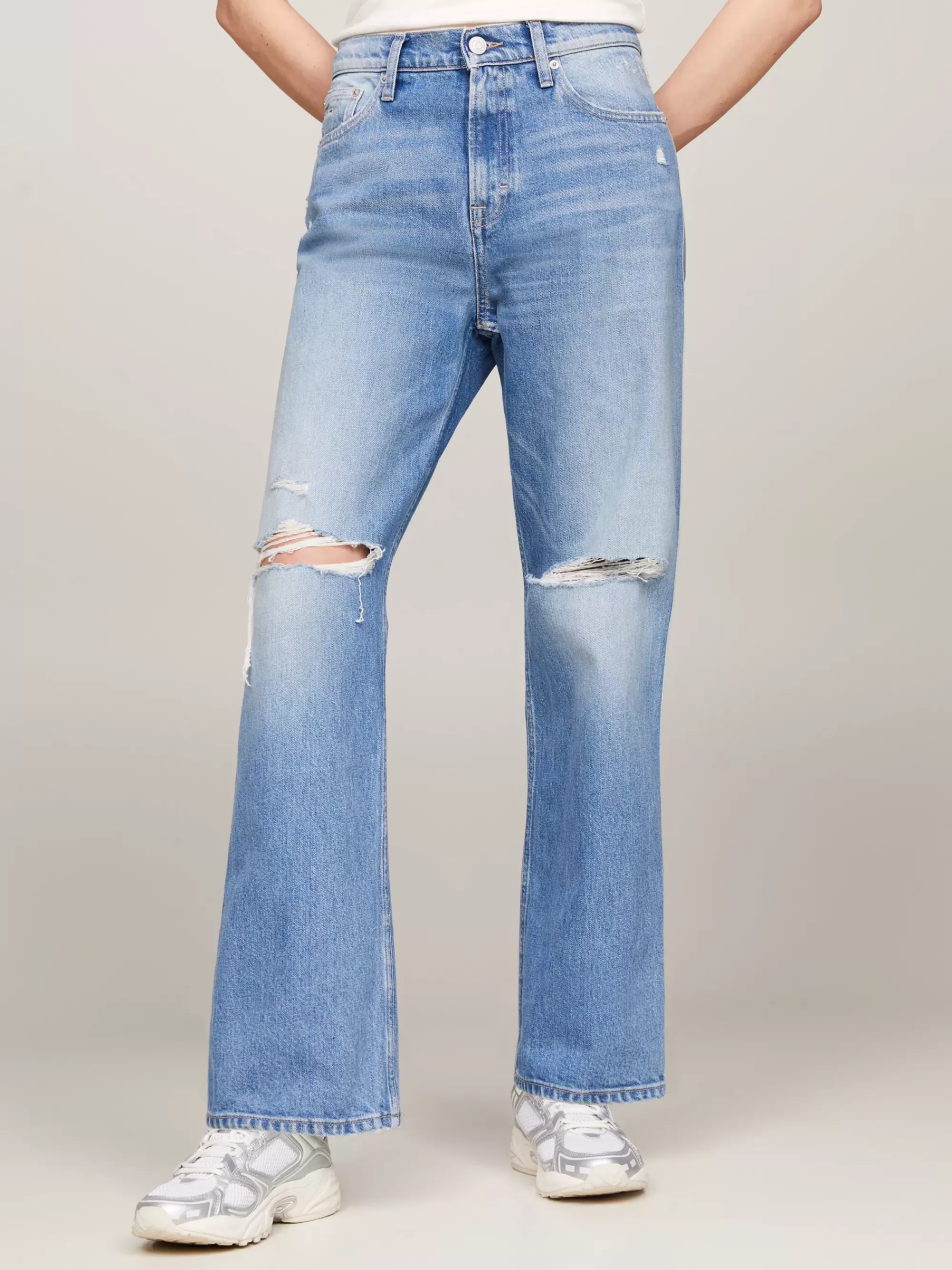 Jeans*Tommy Hilfiger Betsy Medium Rise Baggy Jeans Met Distressing DENIM LIGHT
