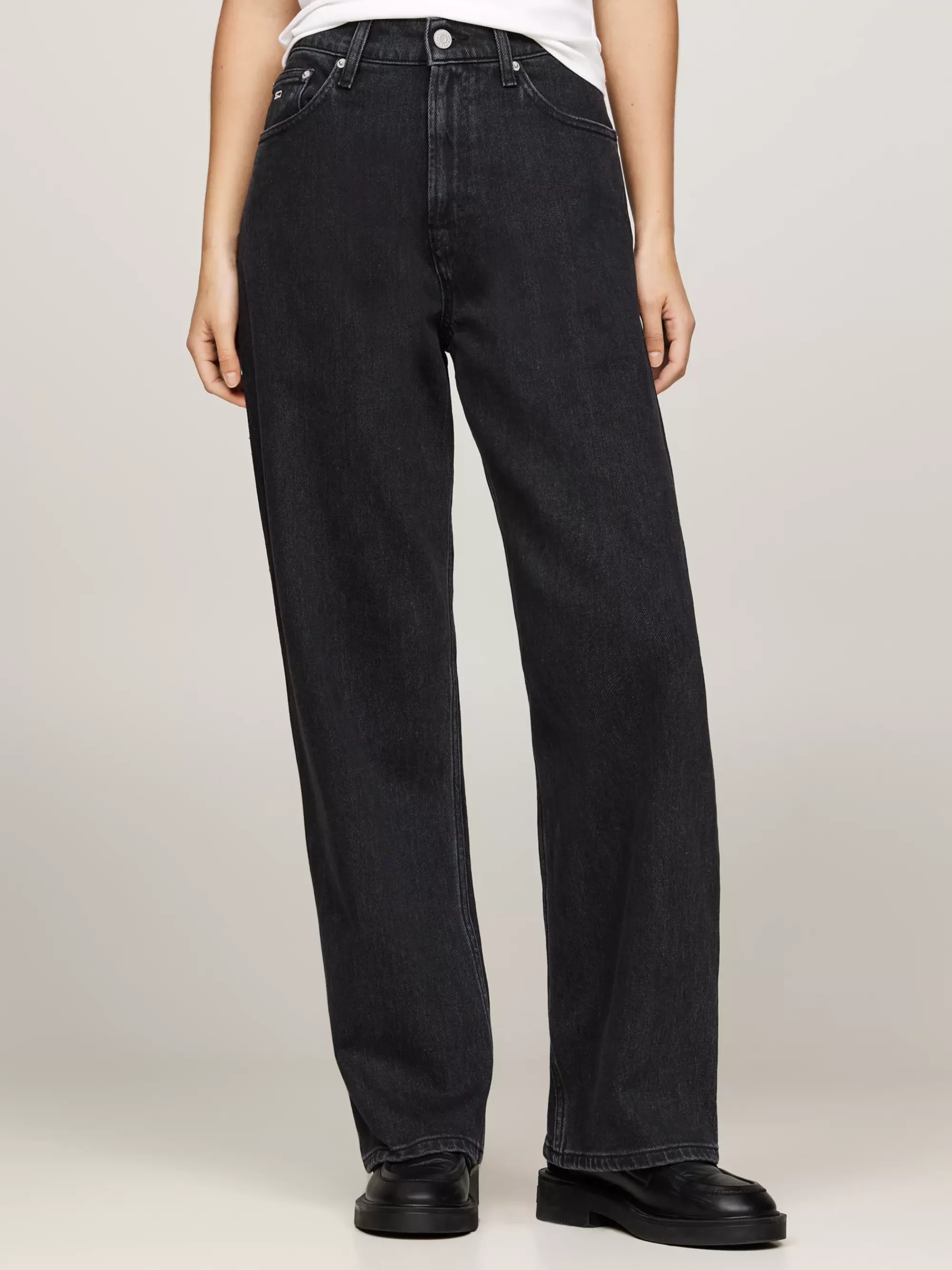 Jeans*Tommy Hilfiger Betsy Medium Rise Jeans Met Wijde Fit DENIM BLACK