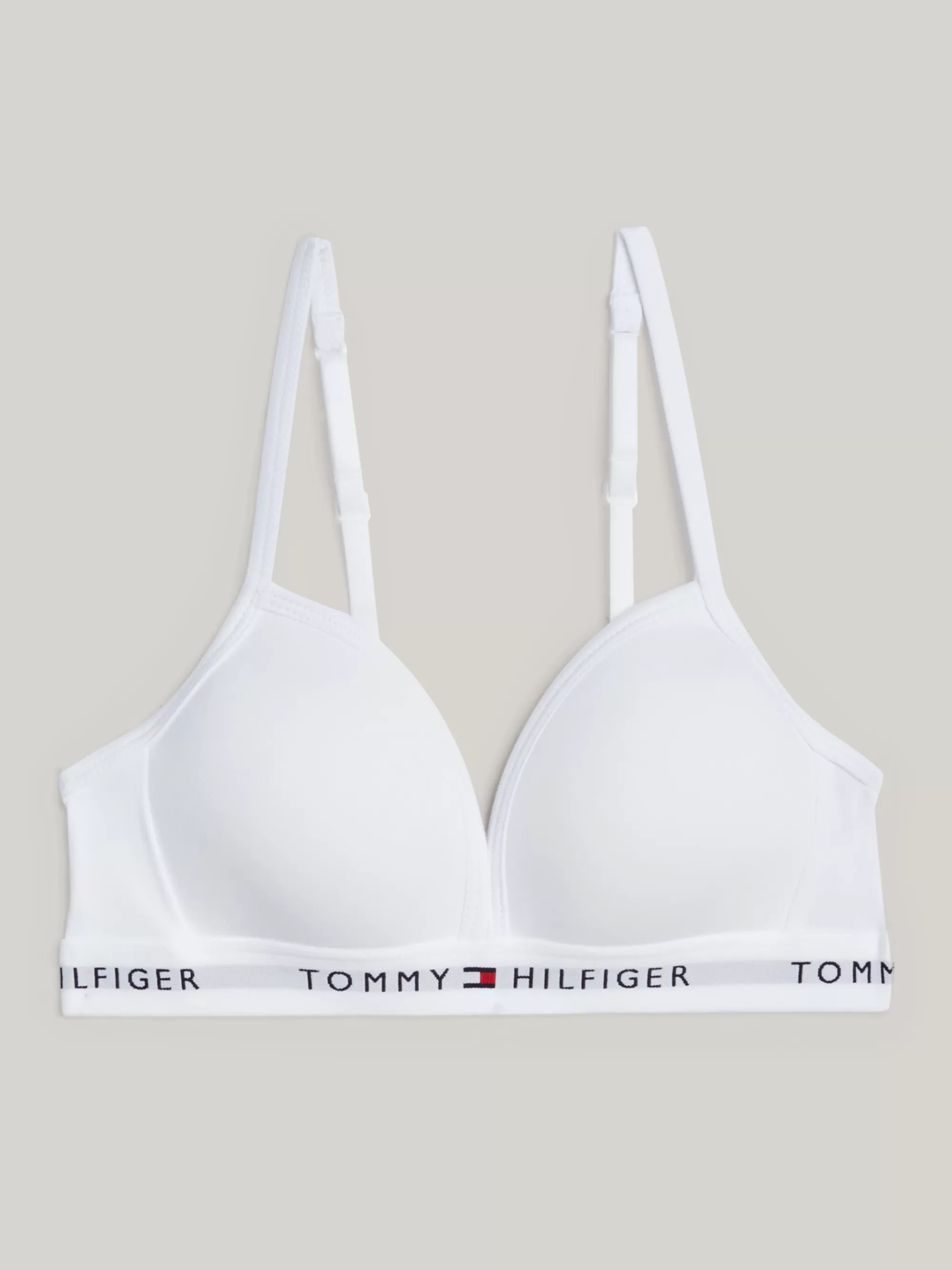 Ondergoed & Sokken*Tommy Hilfiger Bh Met Gewatteerde Triangelcups WHITE