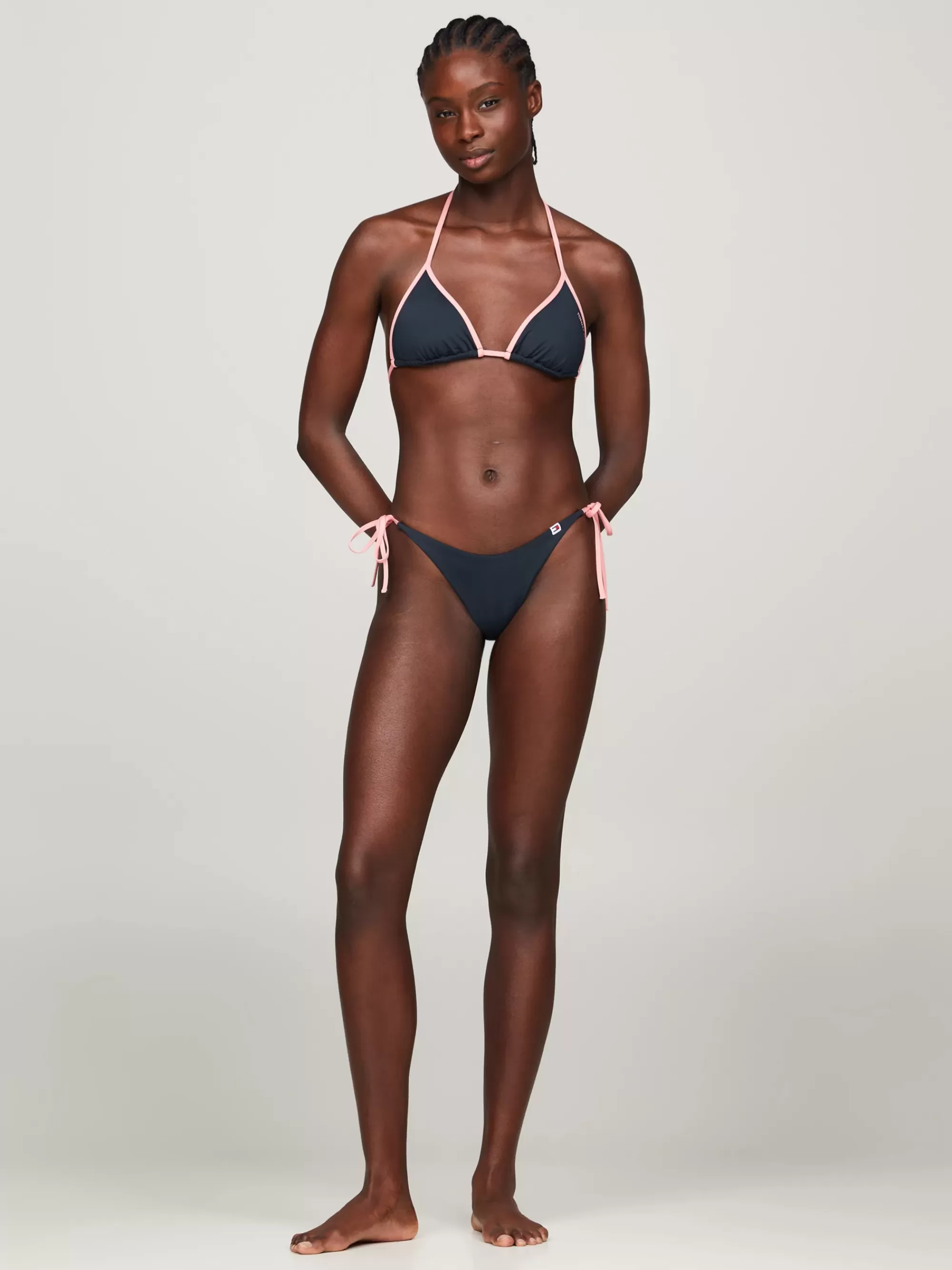 Swimwear*Tommy Hilfiger Bikinibroekje Met Strikdetail En Vlag DARK NIGHT NAVY