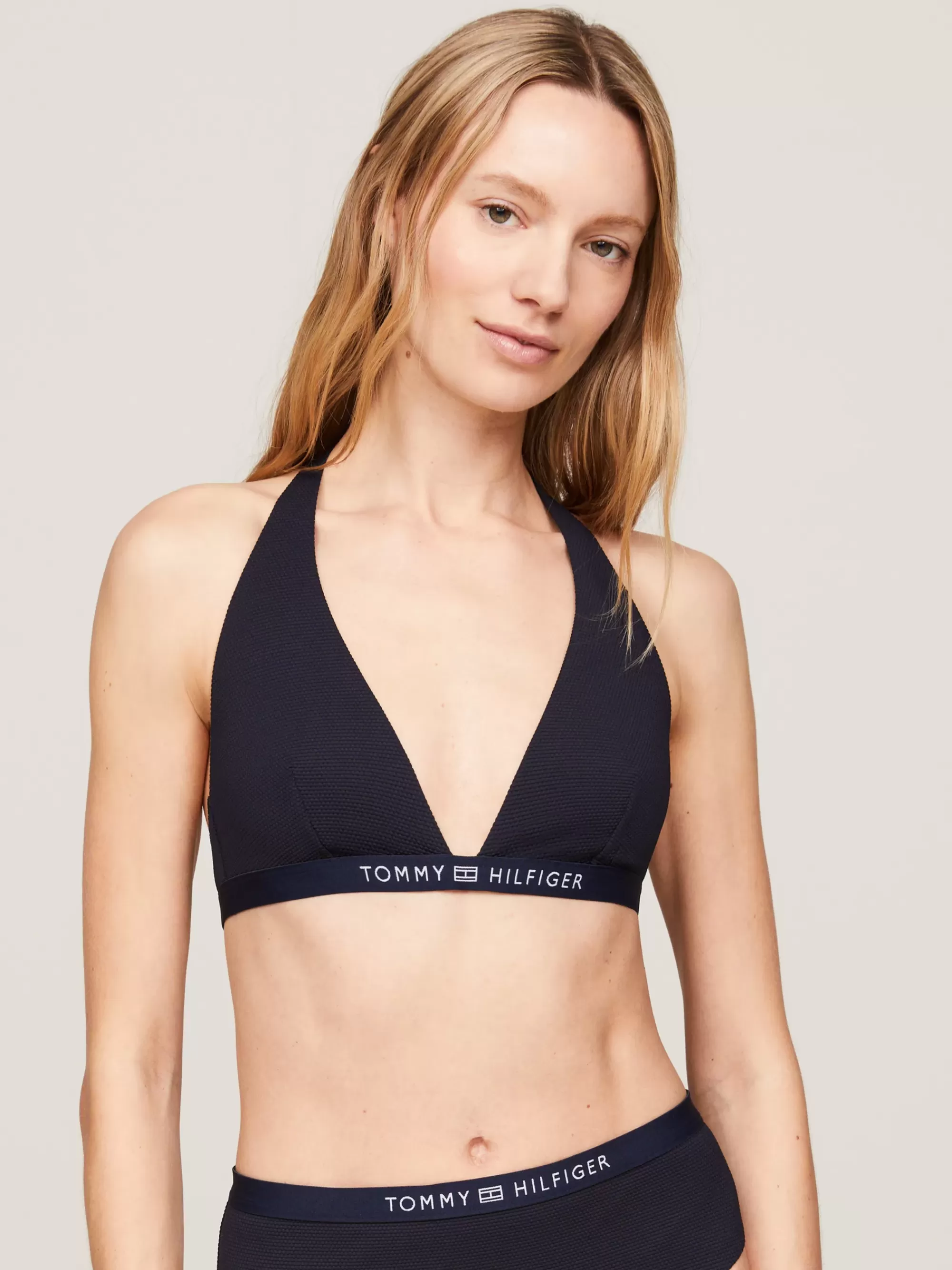Swimwear*Tommy Hilfiger Bikinitop Met Vaste Triangelcups En Logo DESERT SKY