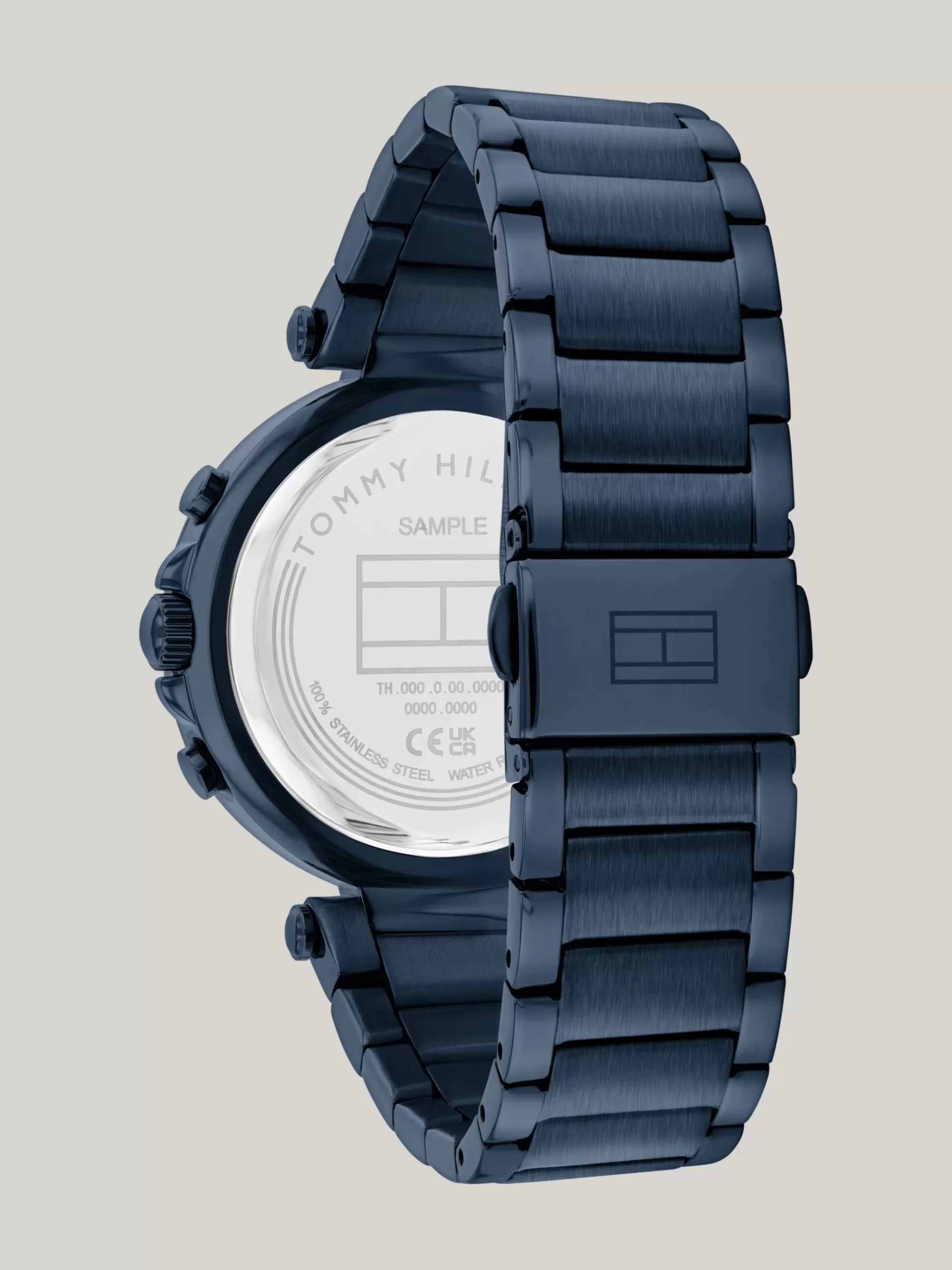 Horloges*Tommy Hilfiger Blauw Geïoniseerd Horloge Met Kristallen BLUE