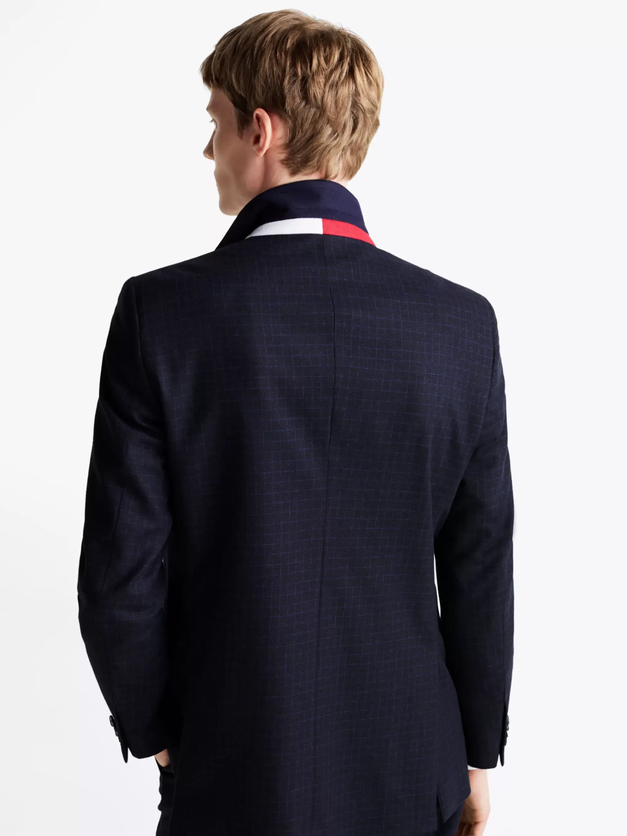 Jassen & Jacks*Tommy Hilfiger Blazer Van Wolmix Flanel BLUE