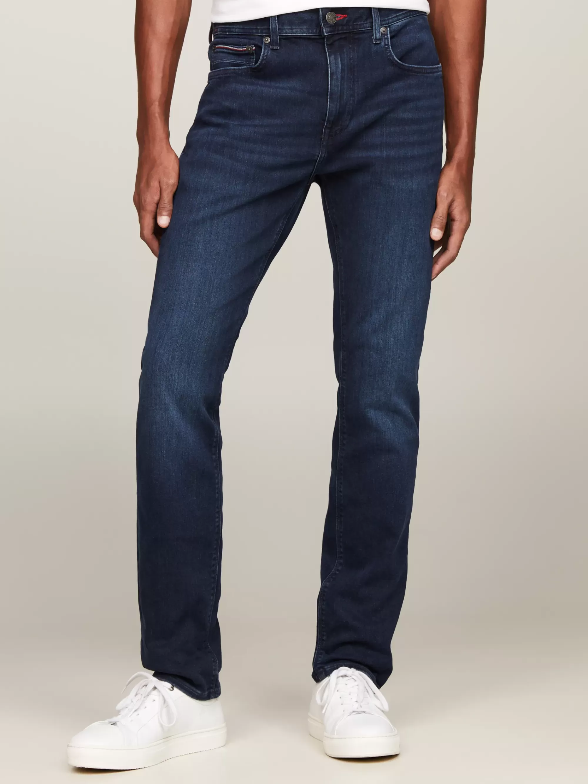 Jeans*Tommy Hilfiger Bleecker Slim Fit Jeans Met Fading IOWA BLUEBLACK