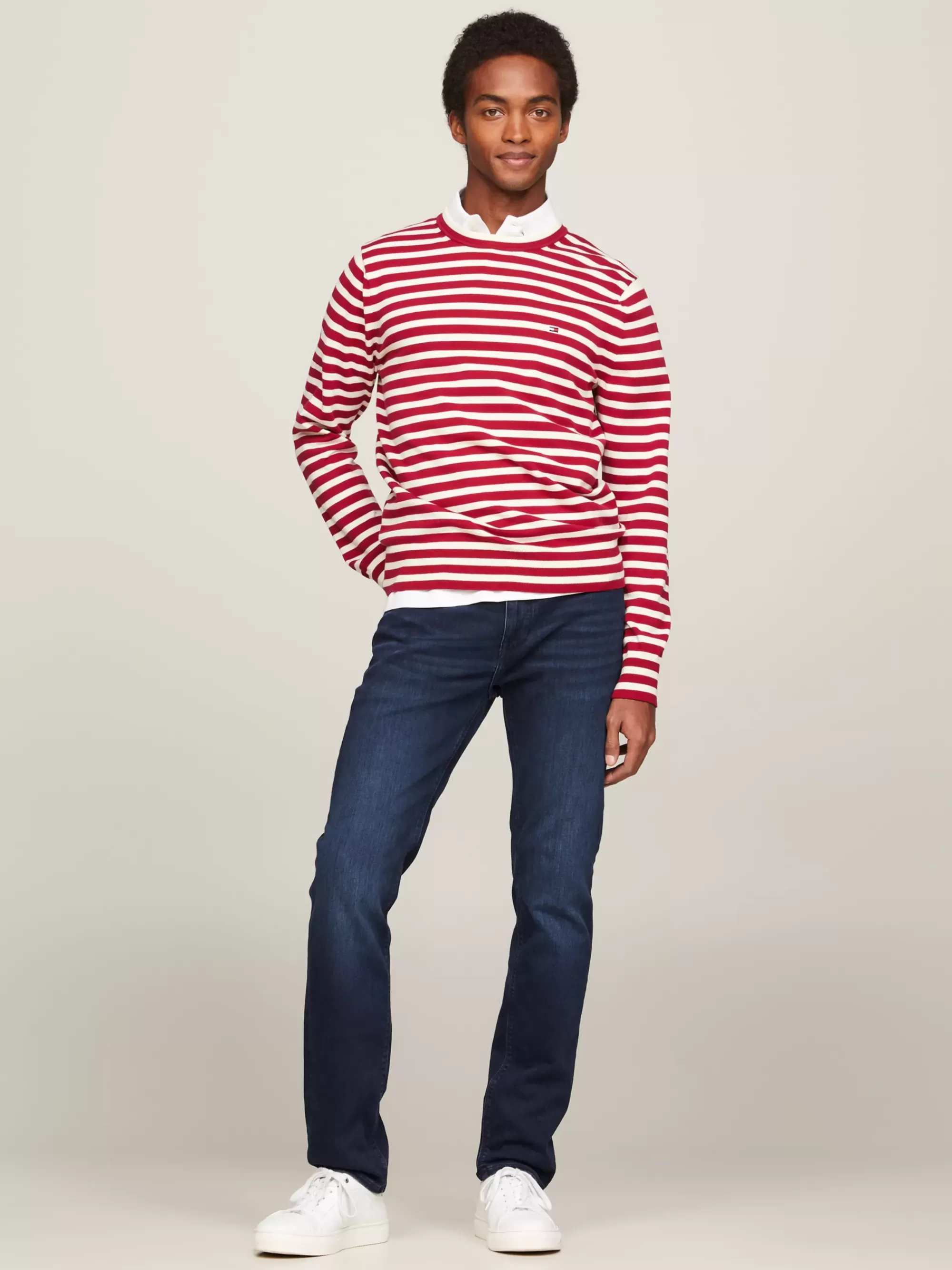 Jeans*Tommy Hilfiger Bleecker Slim Fit Jeans Met Fading IOWA BLUEBLACK