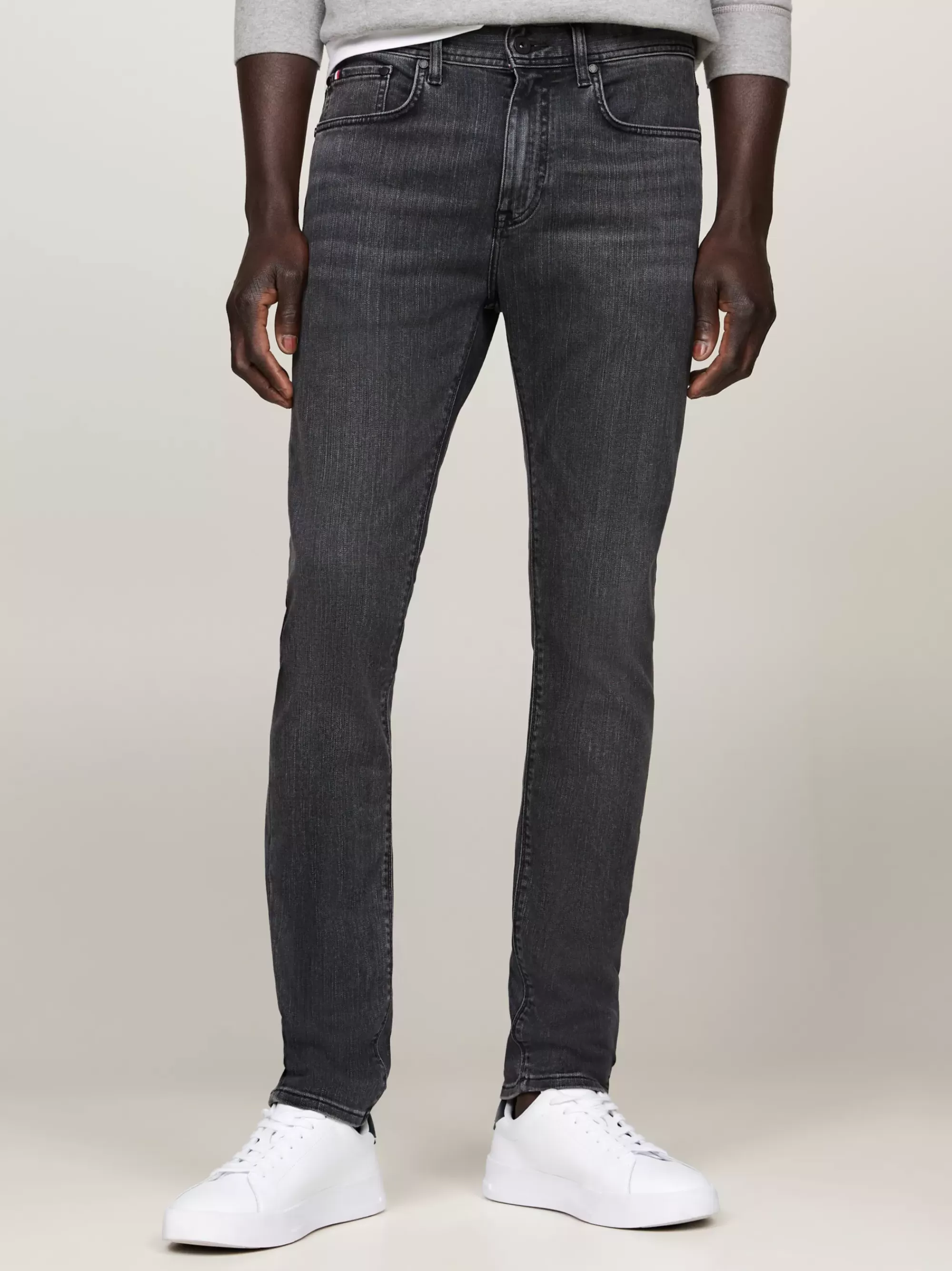 Jeans*Tommy Hilfiger Bleecker Slim Jeans Met Fading STONE GREY