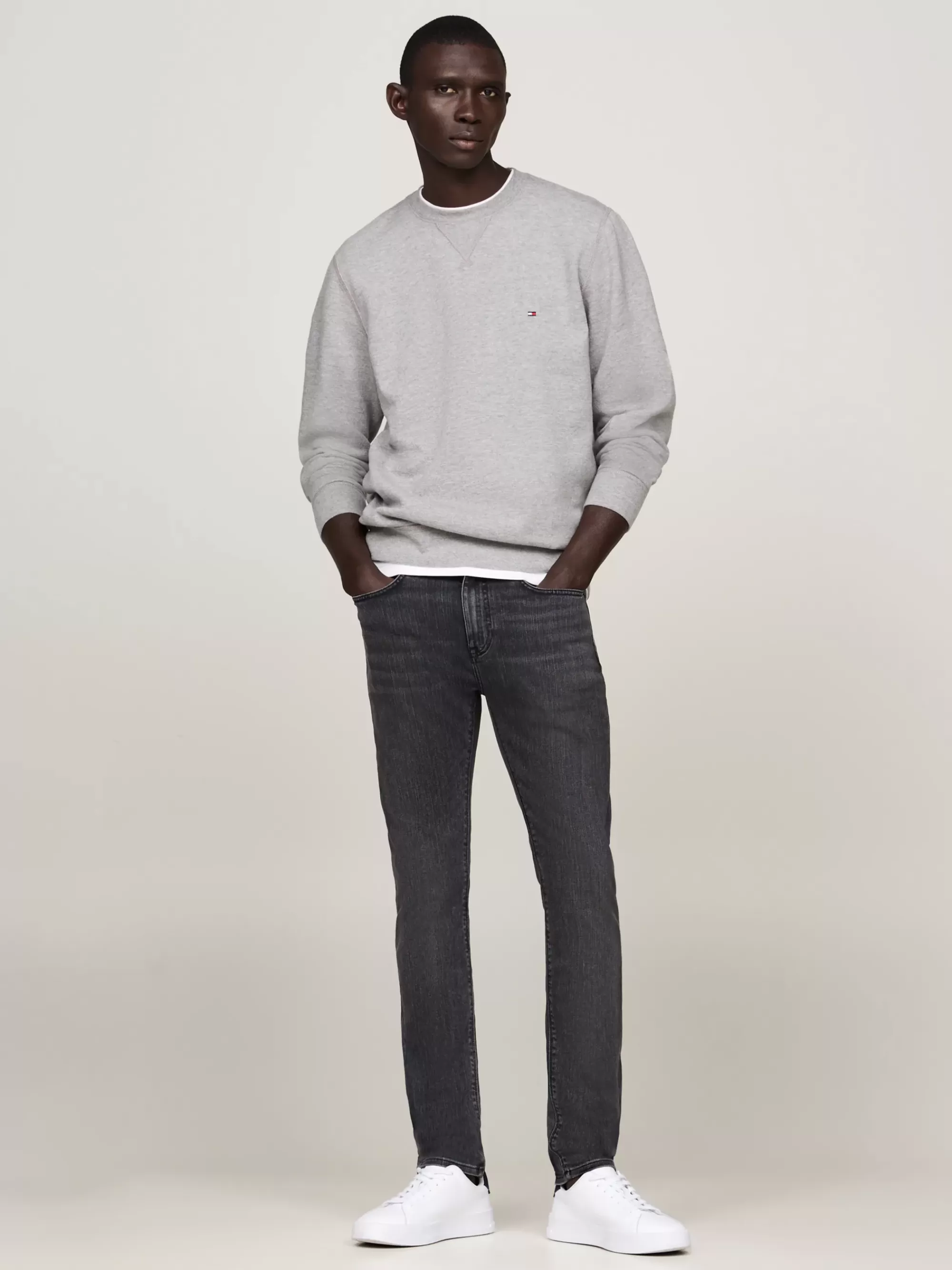 Jeans*Tommy Hilfiger Bleecker Slim Jeans Met Fading STONE GREY