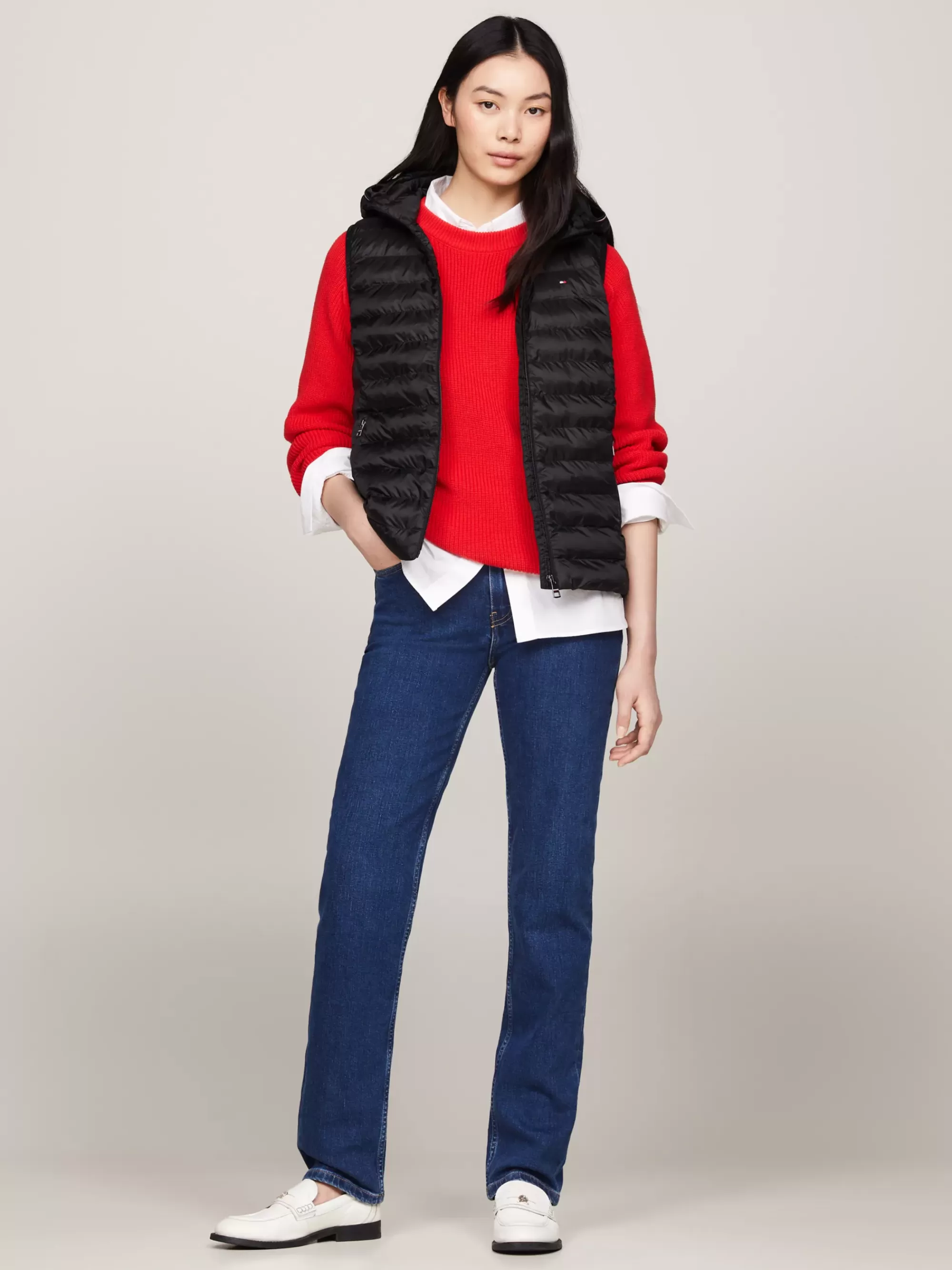 Jassen & Jacks*Tommy Hilfiger Bodywarmer Met Donsvulling BLACK