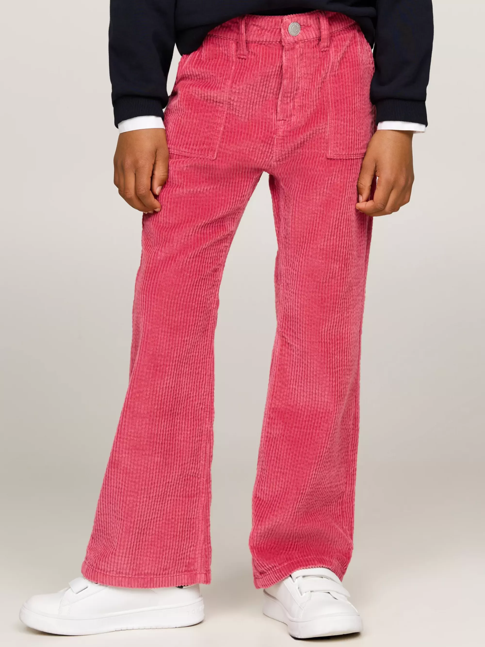 Broeken & Rokken*Tommy Hilfiger Bootcut Broek Van Corduroy HERITAGE PINK