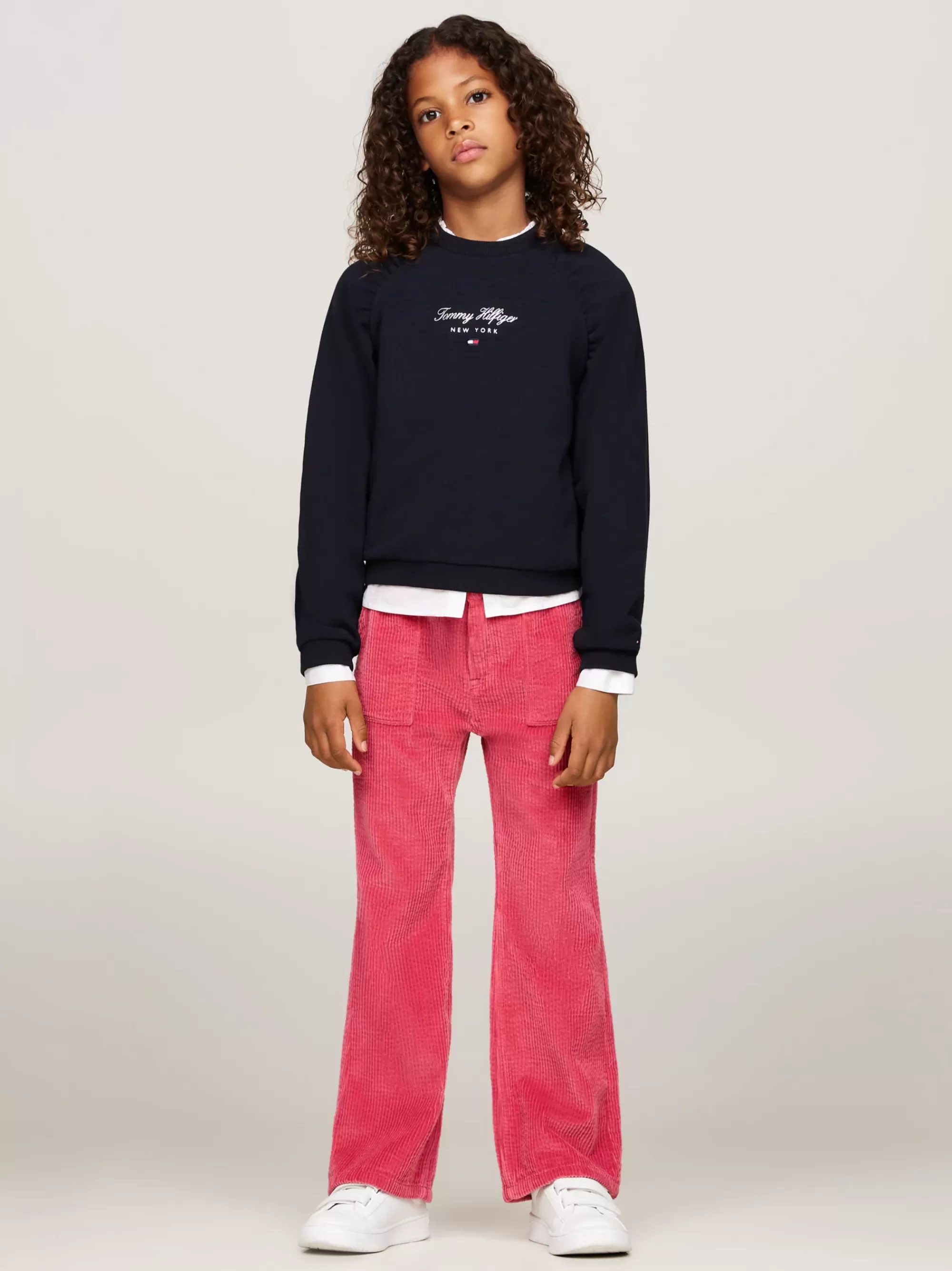 Broeken & Rokken*Tommy Hilfiger Bootcut Broek Van Corduroy HERITAGE PINK
