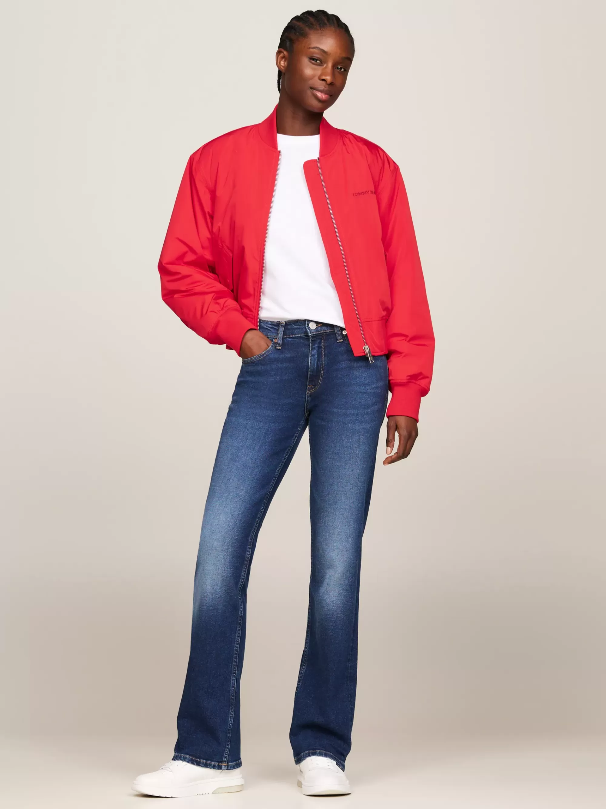 Jeans*Tommy Hilfiger Bootcut Mid Rise Jeans Met Whiskers DENIM DARK