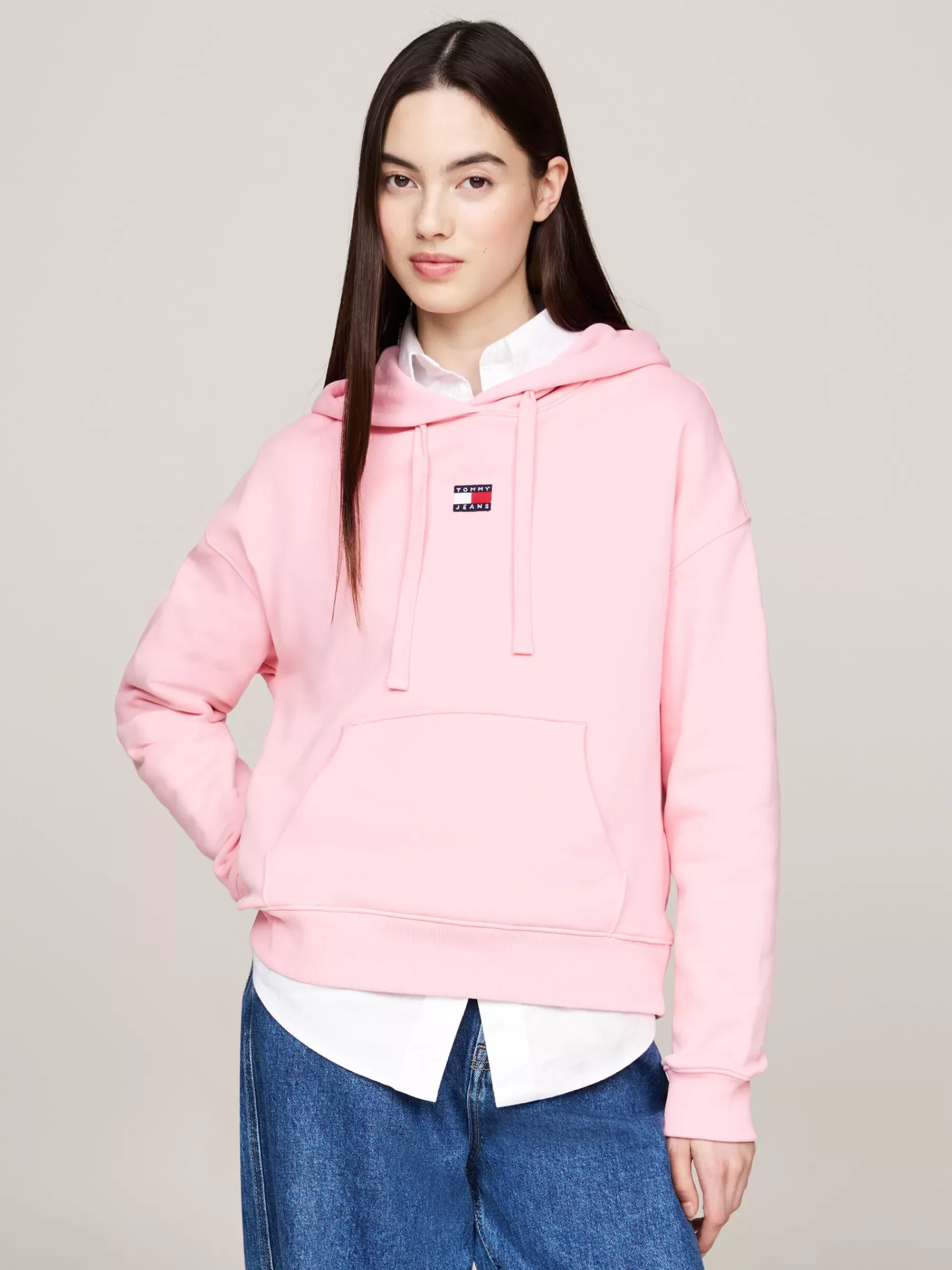 Sweatshirts & Hoodies*Tommy Hilfiger Boxy Fit Hoodie Met Badge BALLET PINK