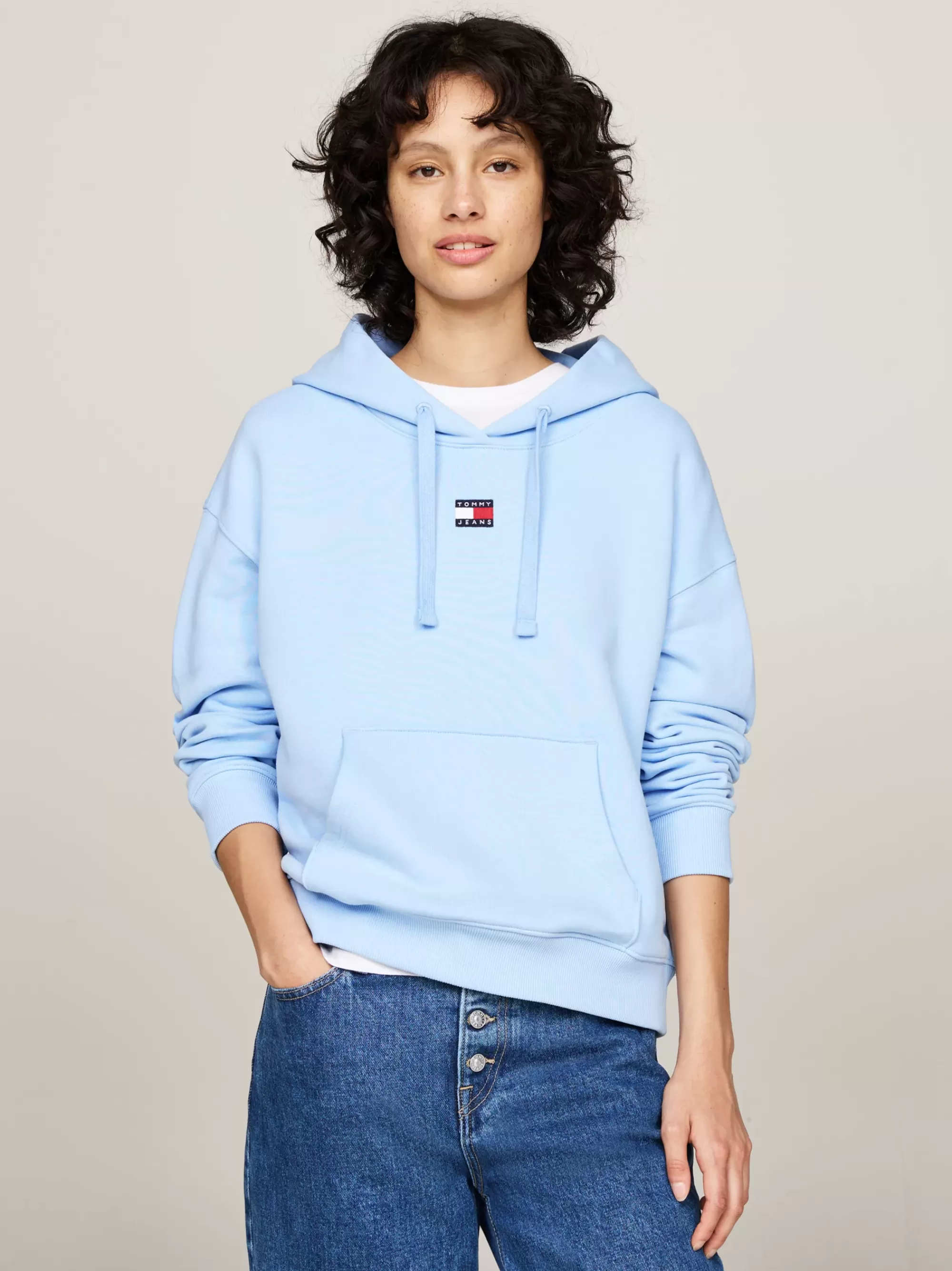 Sweatshirts & Hoodies*Tommy Hilfiger Boxy Fit Hoodie Met Badge VESSEL BLUE