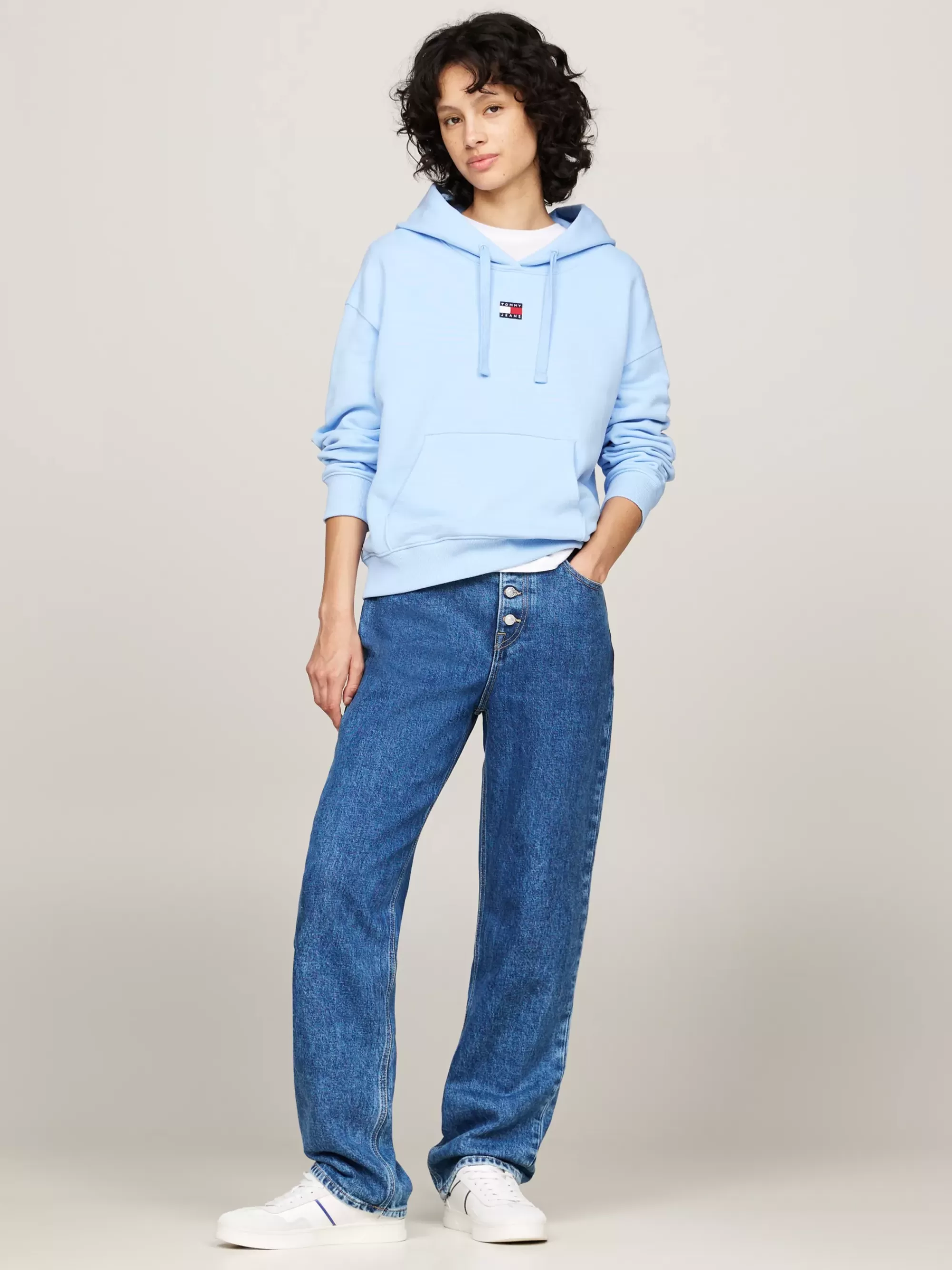 Sweatshirts & Hoodies*Tommy Hilfiger Boxy Fit Hoodie Met Badge VESSEL BLUE