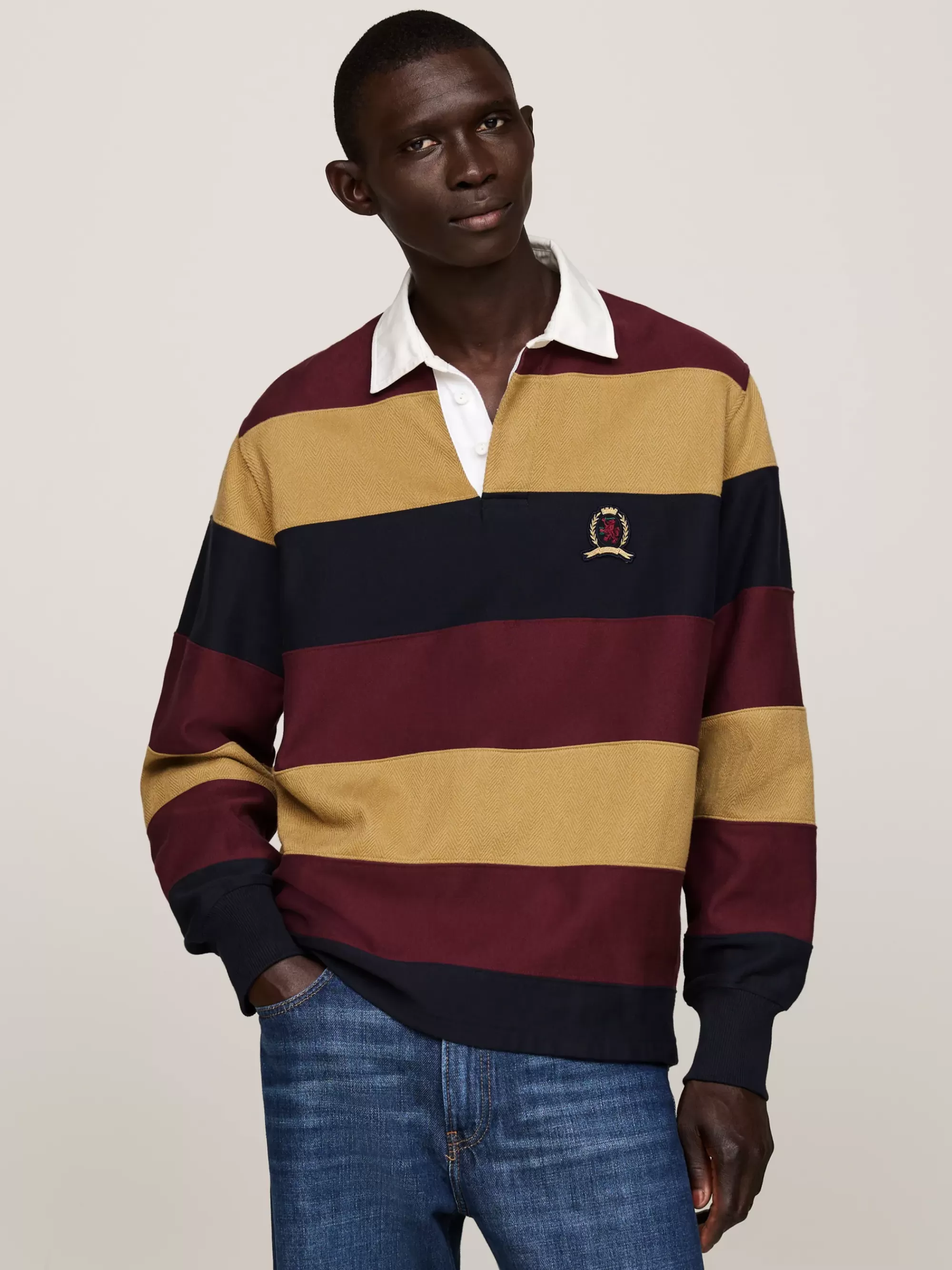 Sweatshirts & Hoodies*Tommy Hilfiger Boxy Fit Rugbyshirt Met Geborduurd Embleem MULTI