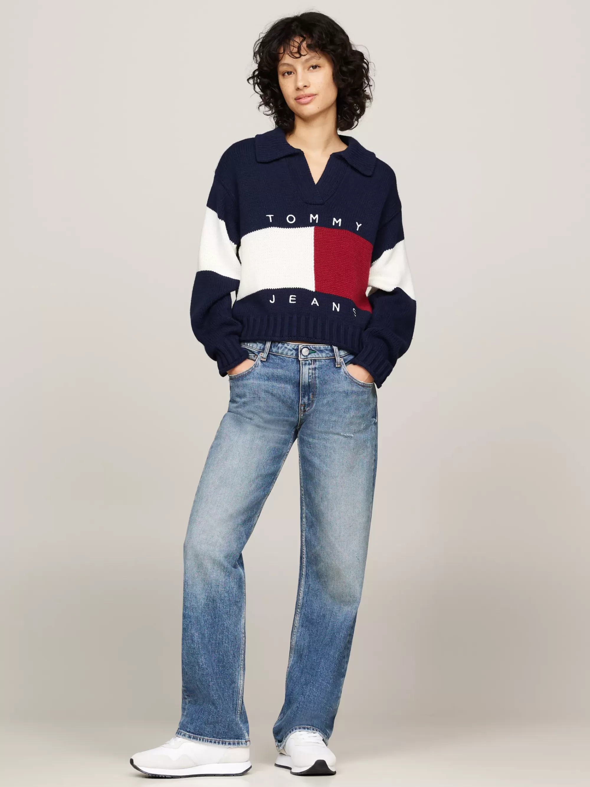 Truien | Truien & Vesten*Tommy Hilfiger Boxy Fit Trui Met Wol En Rugbykraag DARK NIGHT NAVY