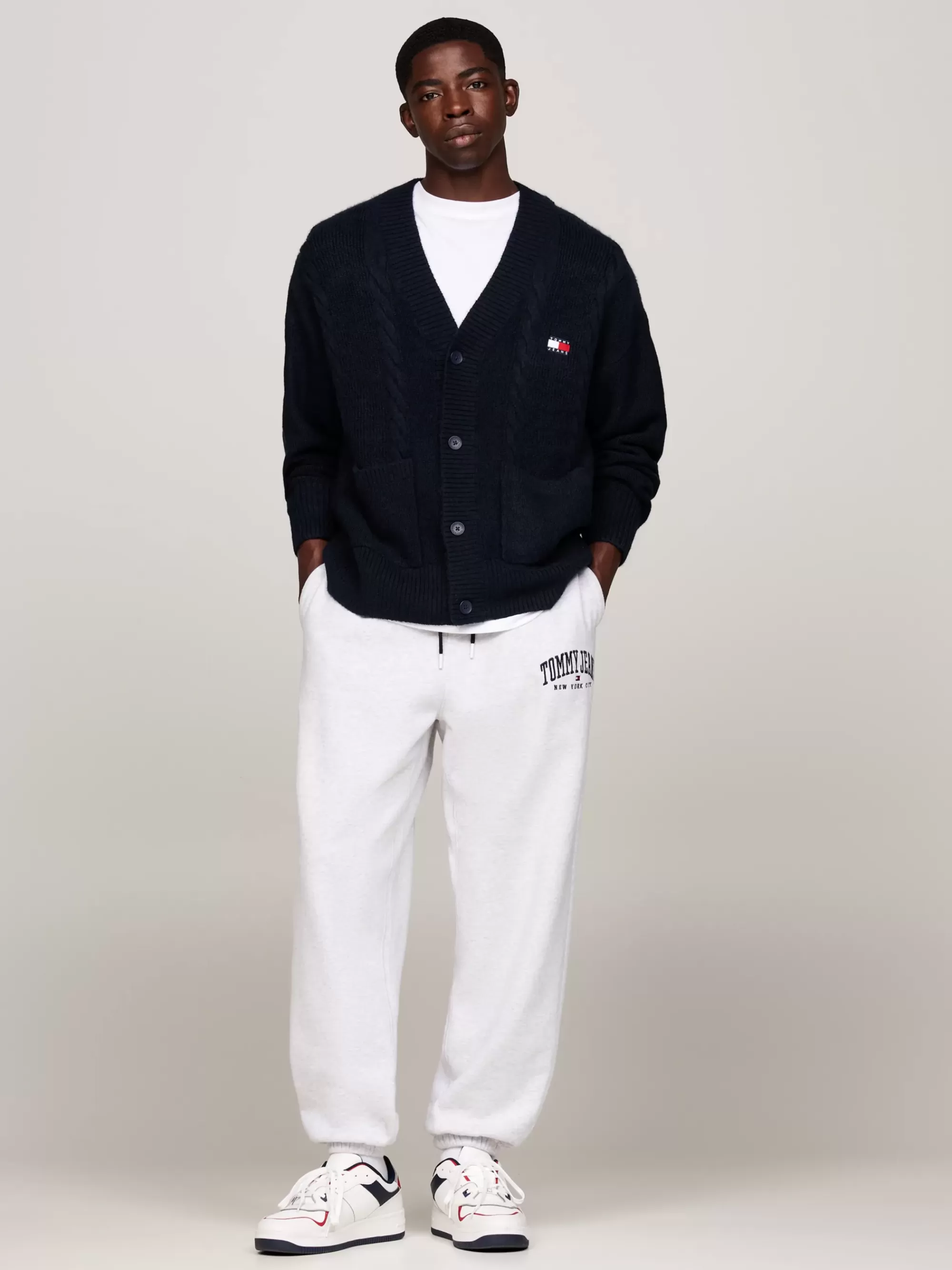 Truien | Truien & Vesten*Tommy Hilfiger Boxy Kabelgebreid Vest Met Tommy-badge DARK NIGHT NAVY