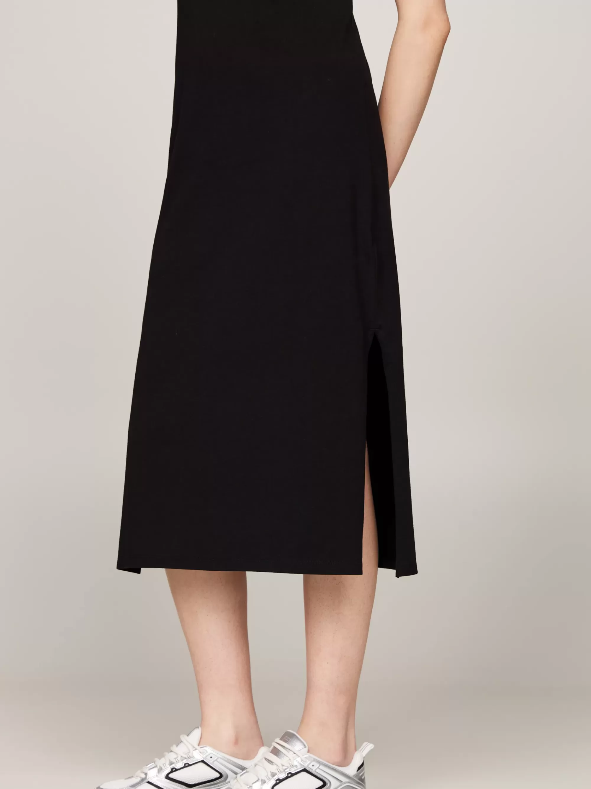 Curve Mode & Inclusieve Maten | Jurken*Tommy Hilfiger Boxy Maxi-tanktopjurk Met Badge BLACK
