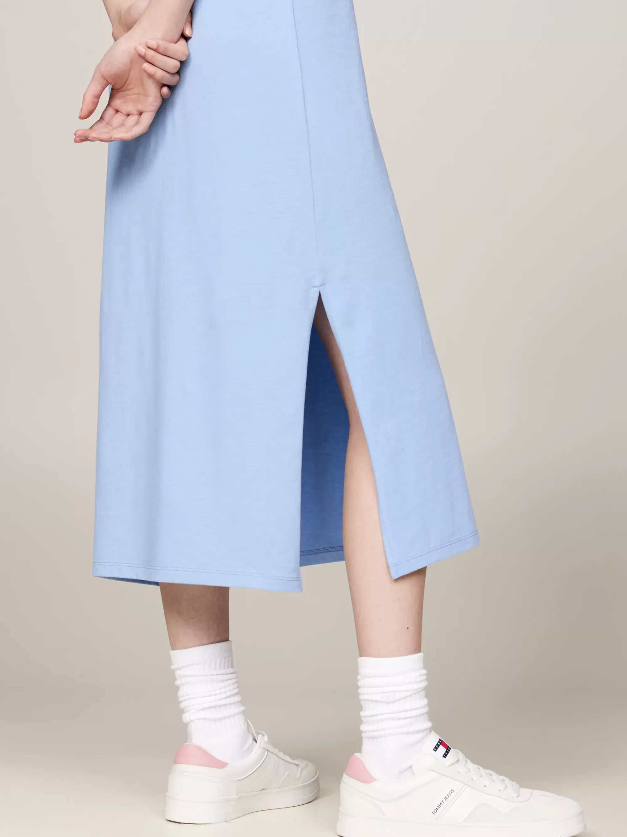 Curve Mode & Inclusieve Maten | Jurken*Tommy Hilfiger Boxy Maxi-tanktopjurk Met Badge WESTSIDE BLUE