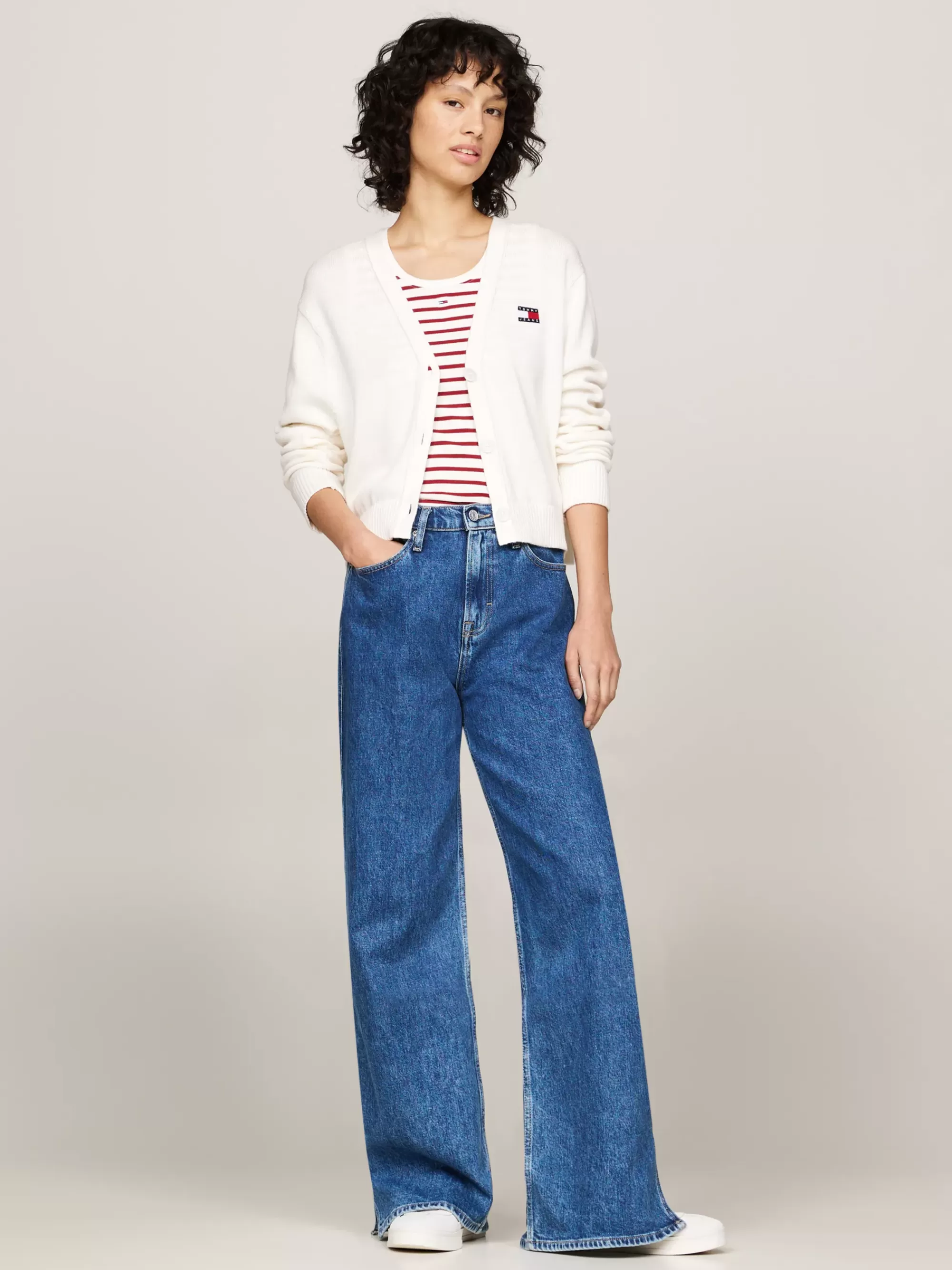 Vesten | Truien & Vesten*Tommy Hilfiger Boxy Vest Met Tommy-badge ANCIENT WHITE