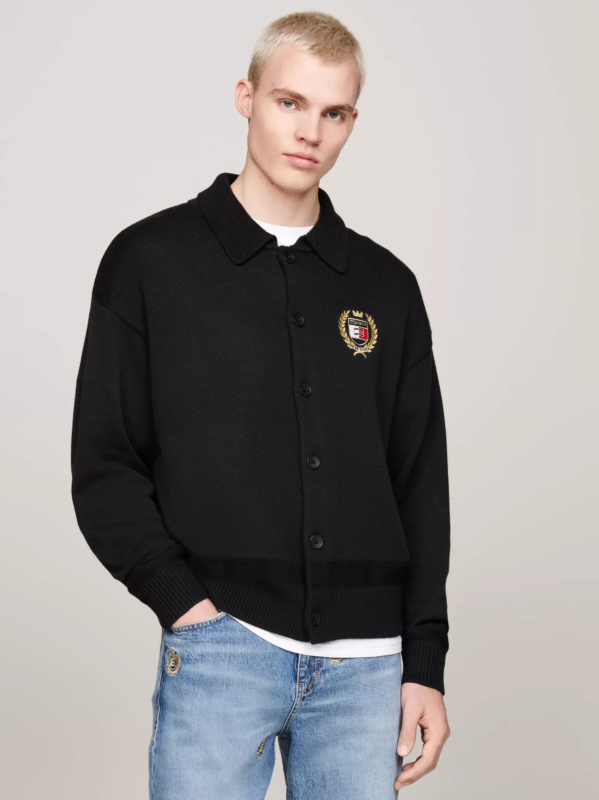 Truien | Truien & Vesten*Tommy Hilfiger Boxy Vest Met Wol En Kraag BLACK