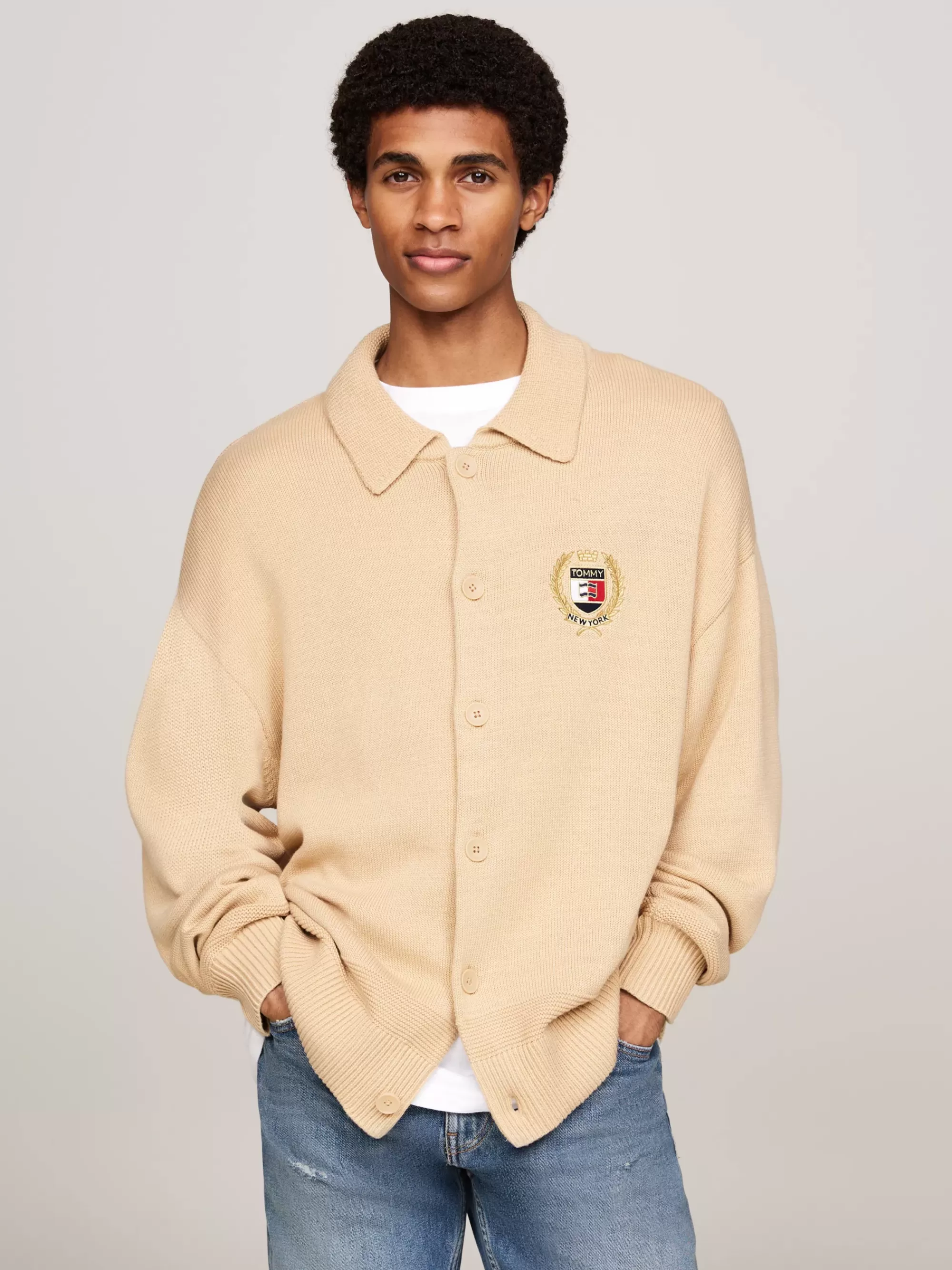 Truien | Truien & Vesten*Tommy Hilfiger Boxy Vest Met Wol En Kraag GENTLE GOLD