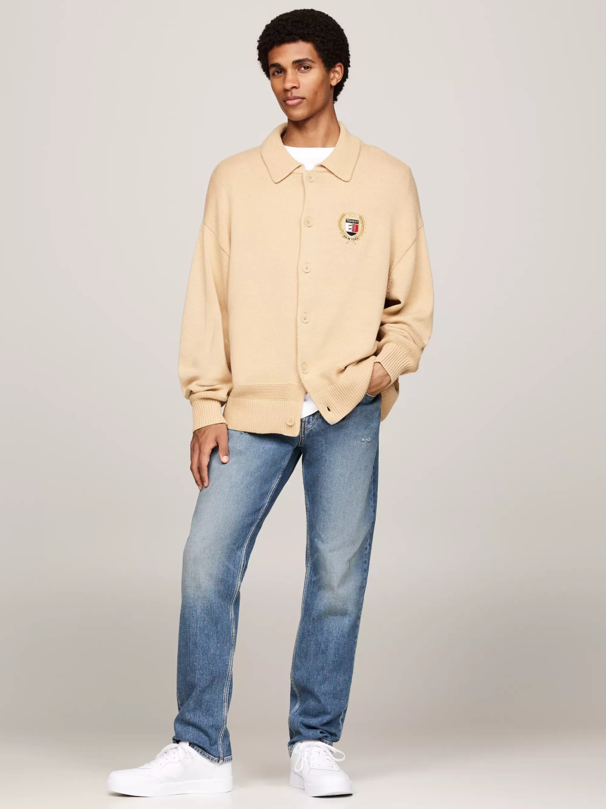 Truien | Truien & Vesten*Tommy Hilfiger Boxy Vest Met Wol En Kraag GENTLE GOLD