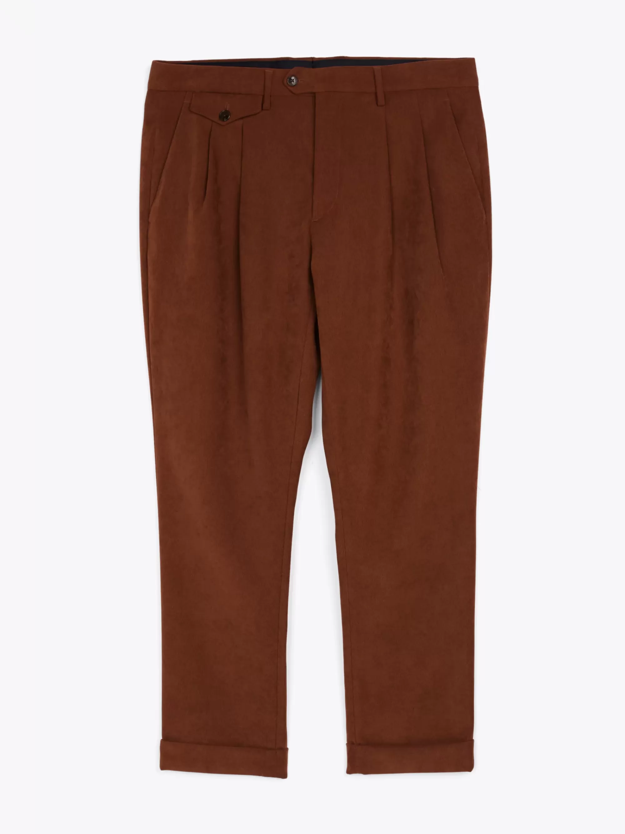Broeken*Tommy Hilfiger Broek Met Omgeslagen Zoom BROWN