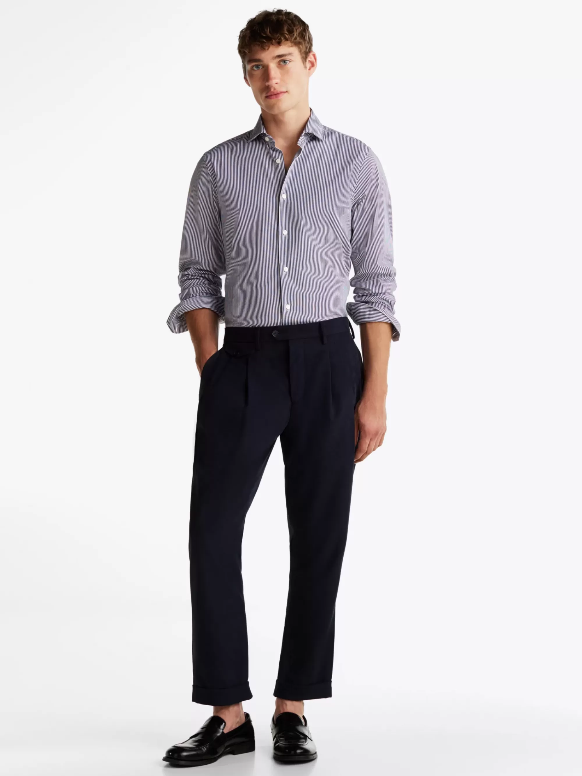 Broeken*Tommy Hilfiger Broek Met Omgeslagen Zoom BLUE